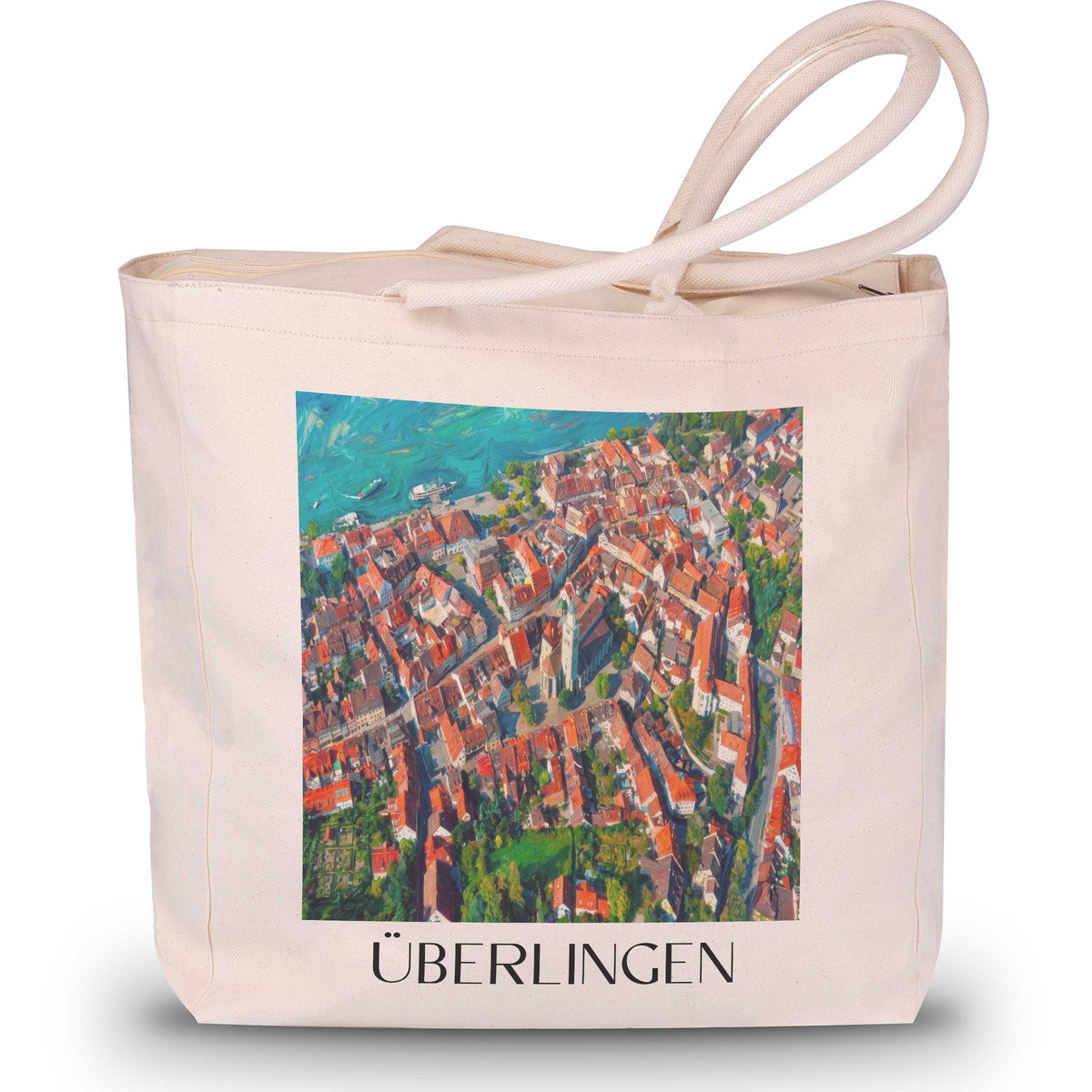 überlingen-bodensee-deutschland-einkaufstasche-oil-painting-oelgemaelde