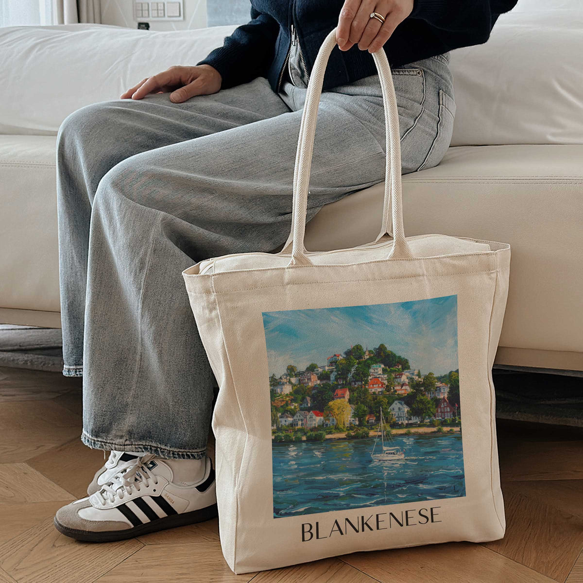 blankenese-hamburg-deutschland-einkaufstasche-oil-painting-oelgemaelde
