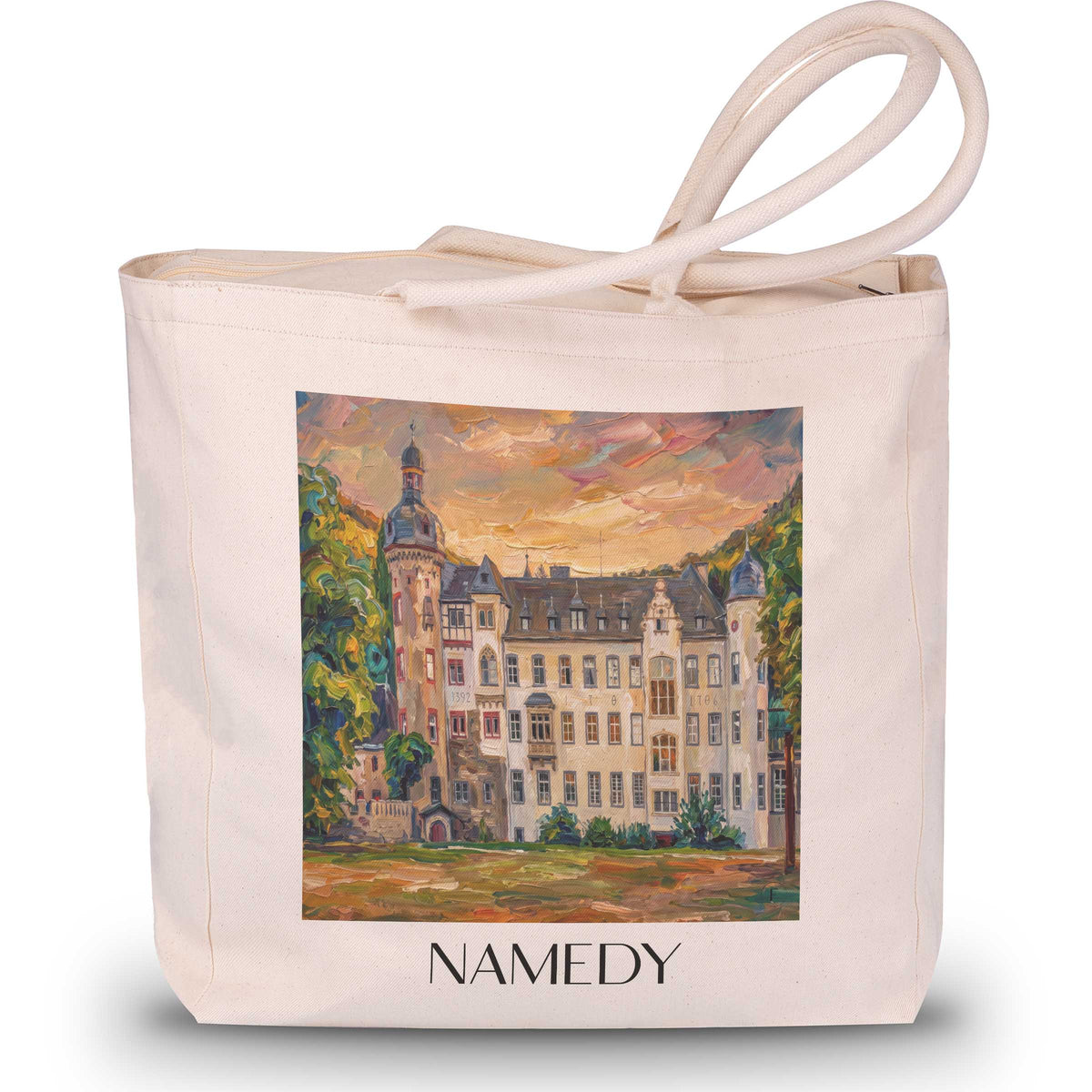 namedy-mittelrhein-deutschland-einkaufstasche-oil-painting-oelgemaelde