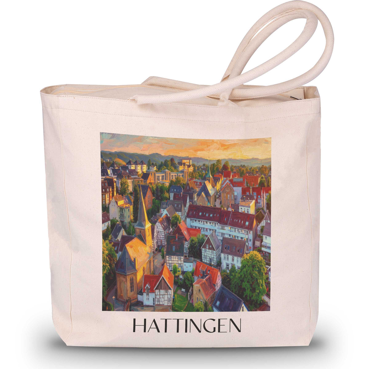 hattingen-ruhrgebiet-deutschland-einkaufstasche-oil-painting-oelgemaelde