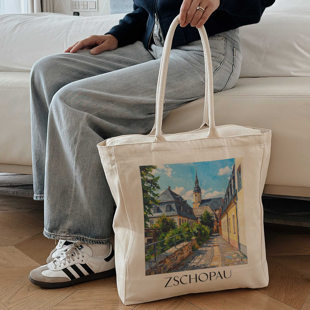 zschopau-erzgebirge-deutschland-einkaufstasche-oil-painting-oelgemaelde