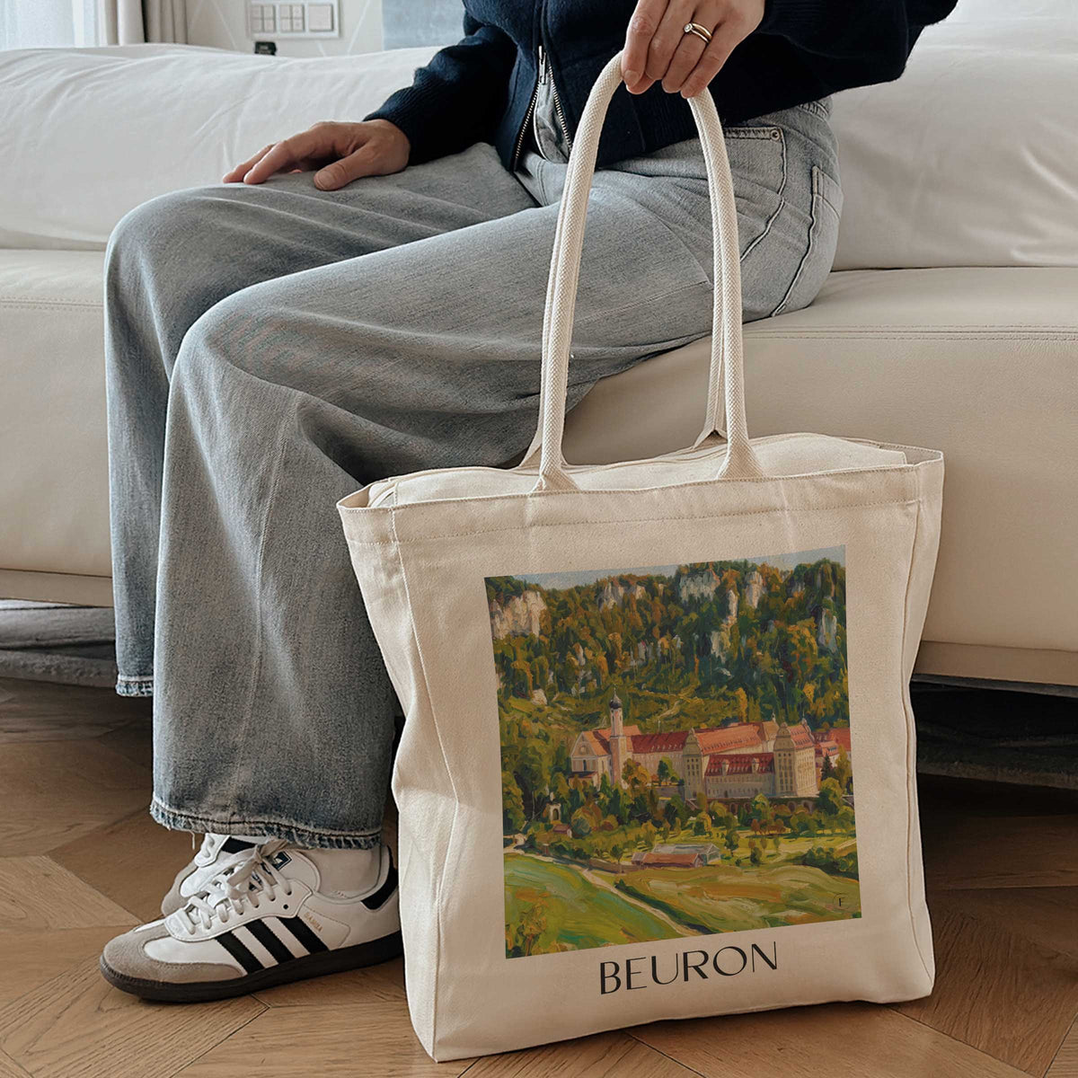 beuron-schwäbische-alb-deutschland-einkaufstasche-oil-painting-oelgemaelde