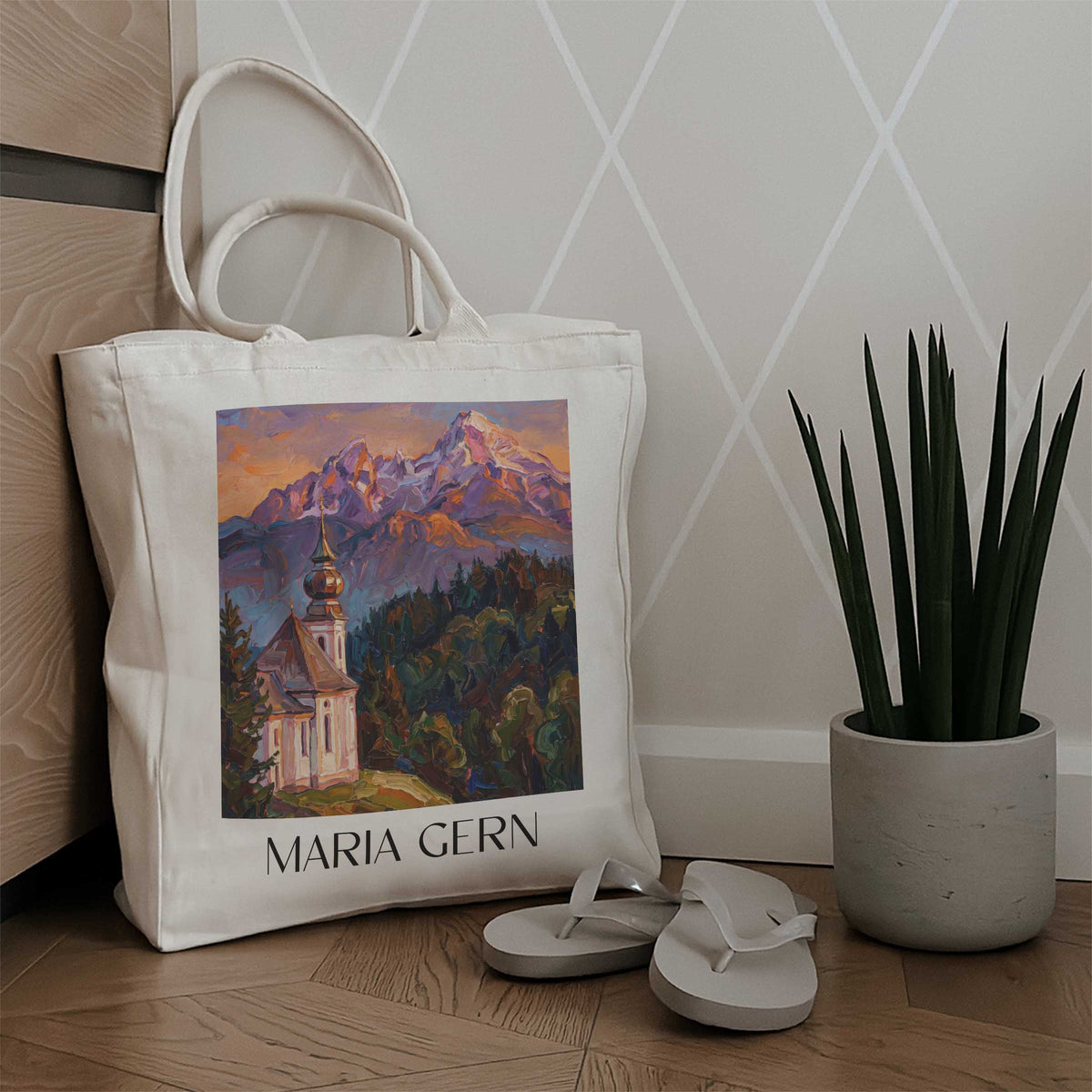 maria-gern-berchtesgadener-land-deutschland-einkaufstasche-oil-painting-oelgemaelde