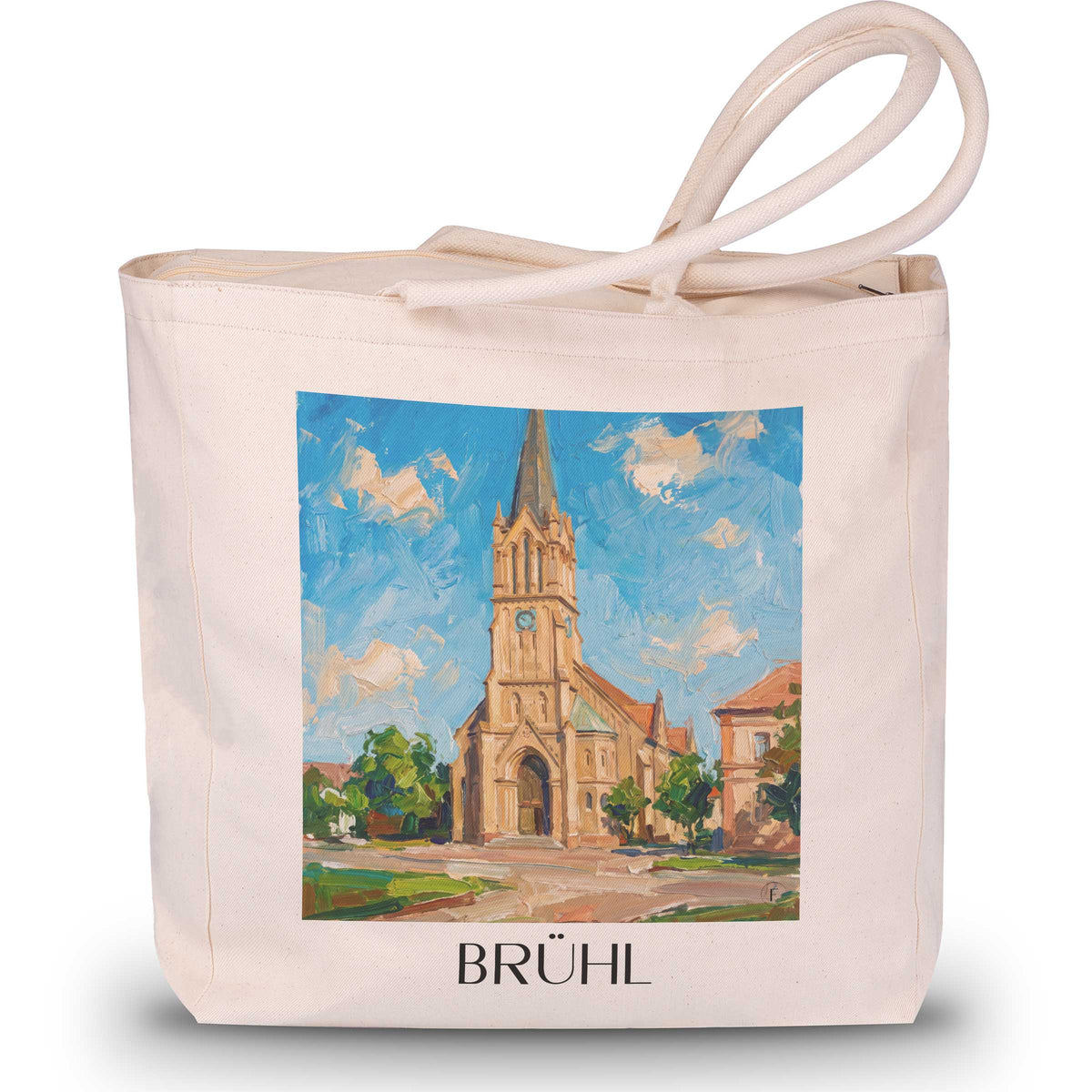brühl-rhein-neckar-deutschland-einkaufstasche-oil-painting-oelgemaelde