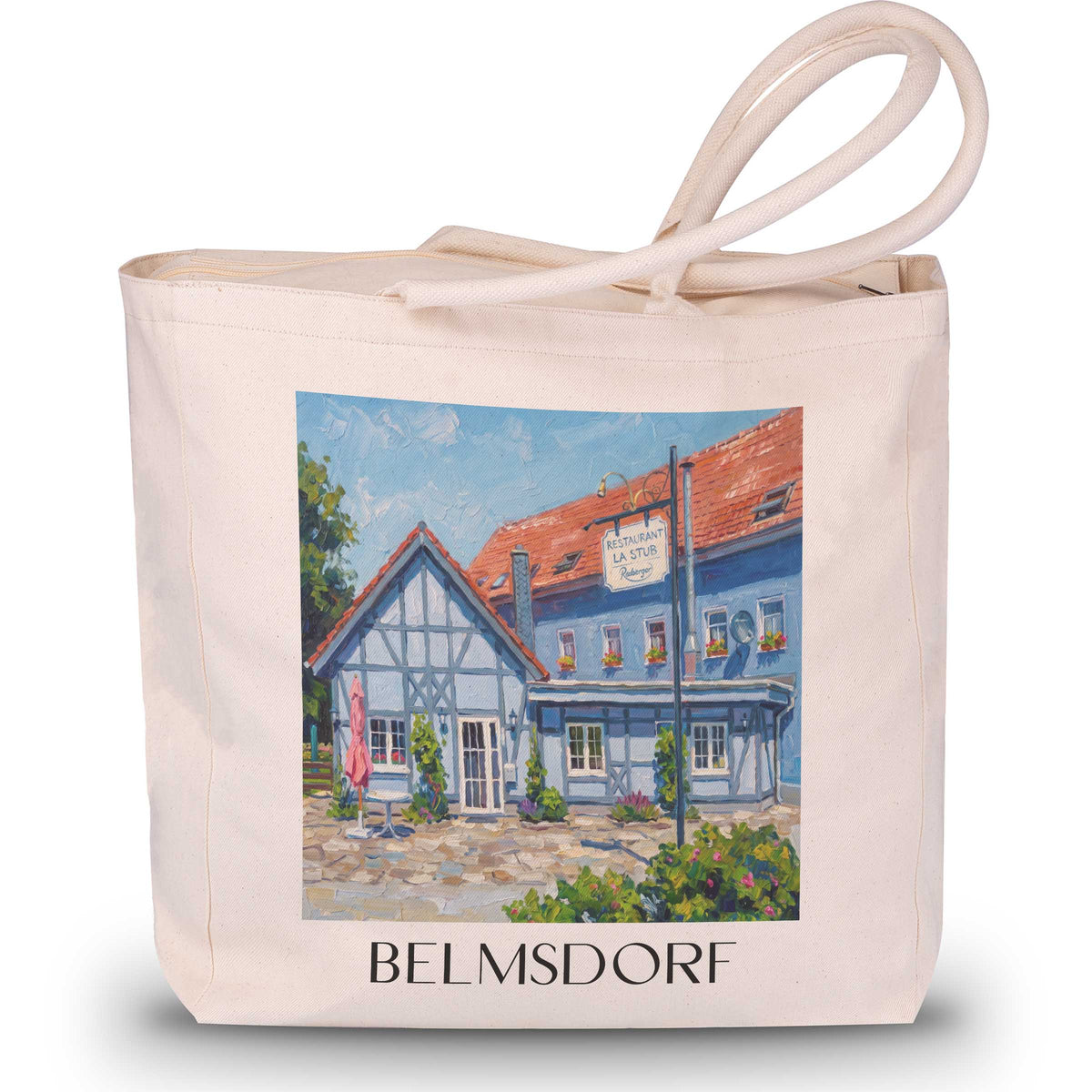 belmsdorf-oberlausitz-deutschland-einkaufstasche-oil-painting-oelgemaelde