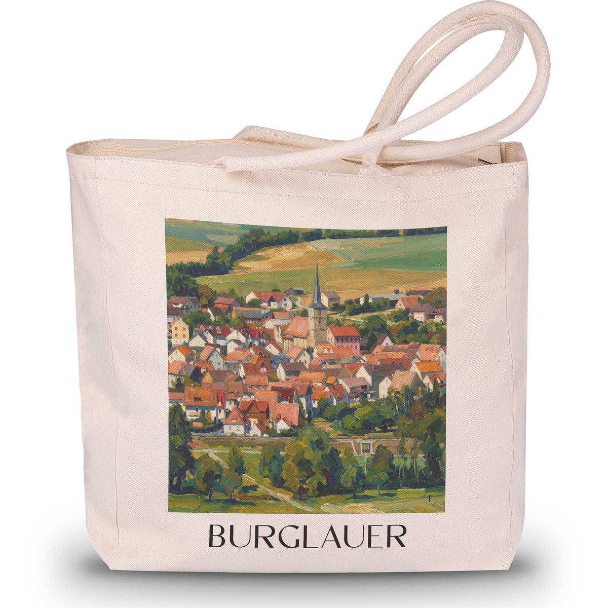 burglauer-rhön-deutschland-einkaufstasche-oil-painting-oelgemaelde