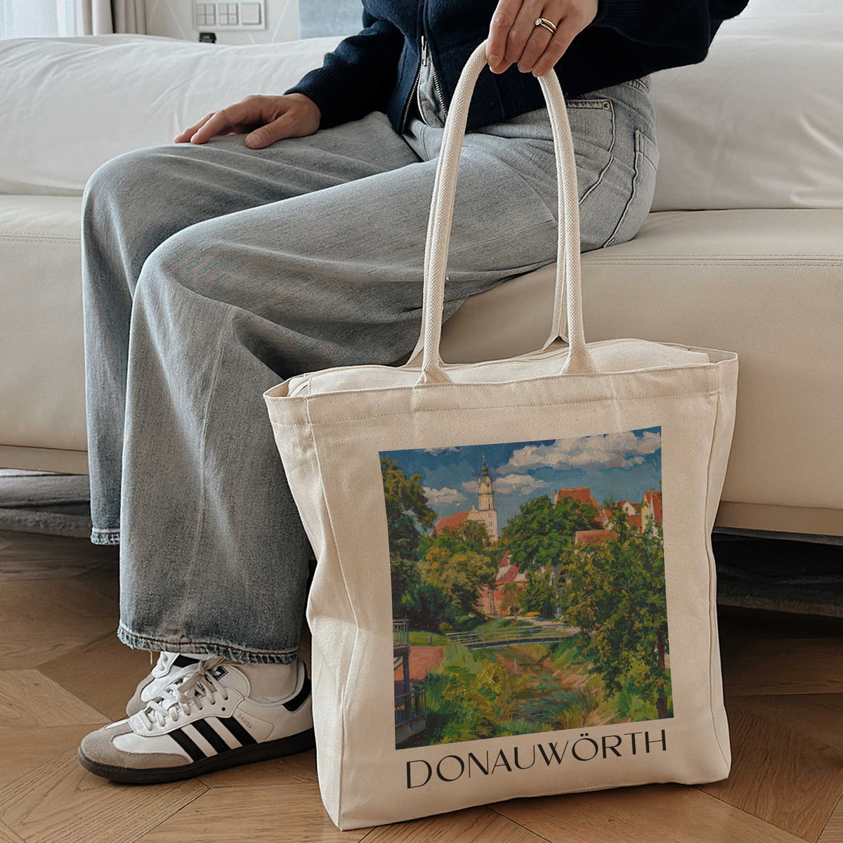 donauwörth-donau-ries-deutschland-einkaufstasche-oil-painting-oelgemaelde