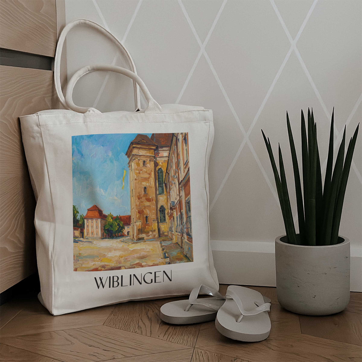 wiblingen-ulm-deutschland-einkaufstasche-oil-painting-oelgemaelde