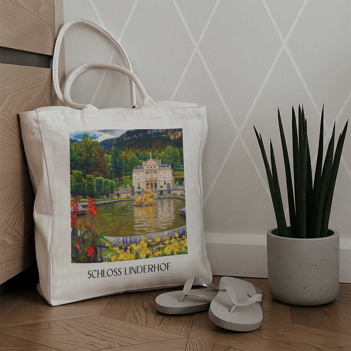 schloss-linderhof-ammergauer-alpen-deutschland-einkaufstasche-oil-painting-oelgemaelde