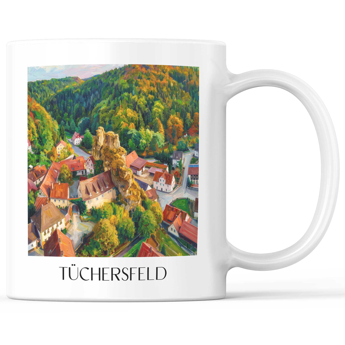 tüchersfeld-fränkische-schweiz-deutschland-kaffeebecher-oil-painting-oelgemaelde