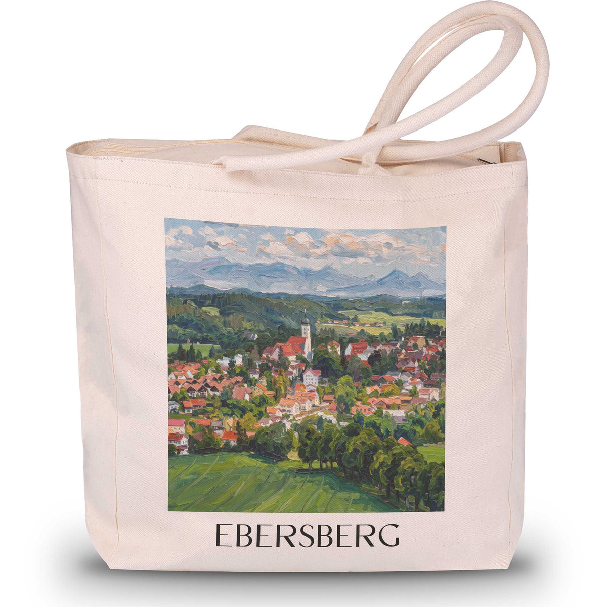 ebersberg-oberbayern-deutschland-einkaufstasche-oil-painting-oelgemaelde