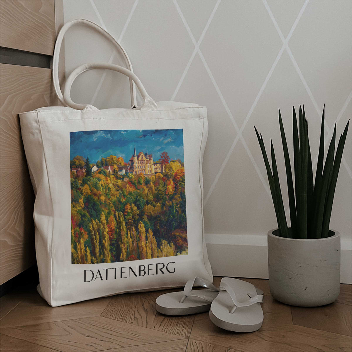 dattenberg-mittelrhein-deutschland-einkaufstasche-oil-painting-oelgemaelde