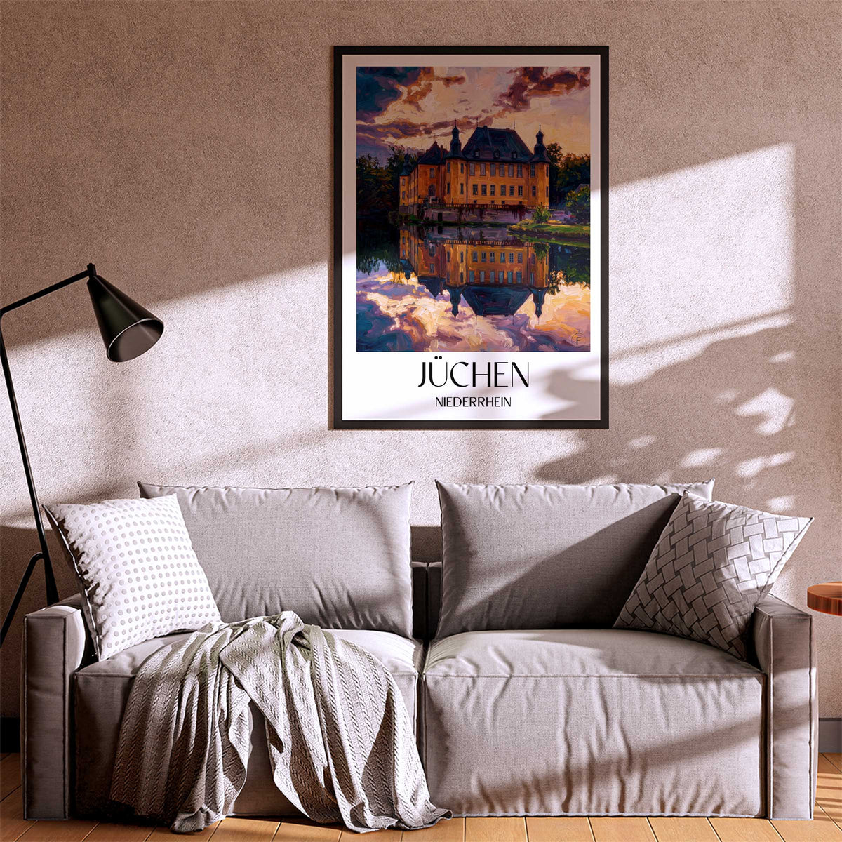 jüchen-niederrhein-deutschland-poster-oil-painting-oelgemaelde
