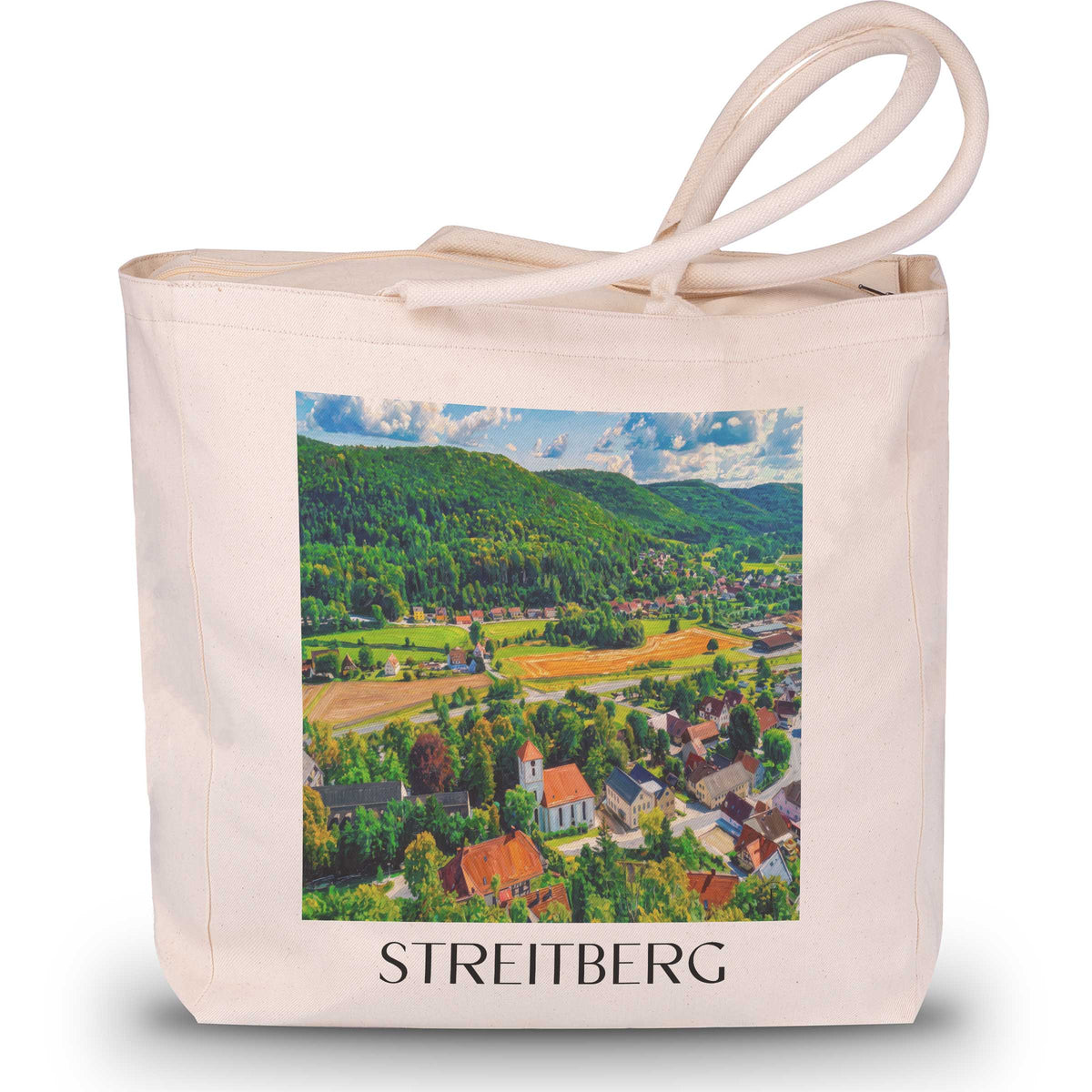 streitberg-fränkische-schweiz-deutschland-einkaufstasche-oil-painting-oelgemaelde