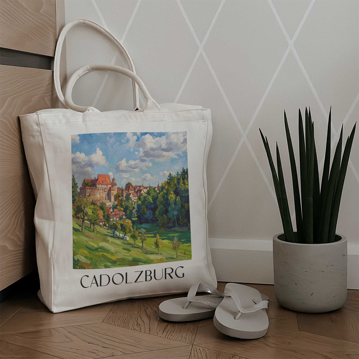 cadolzburg-mittelfranken-deutschland-einkaufstasche-oil-painting-oelgemaelde