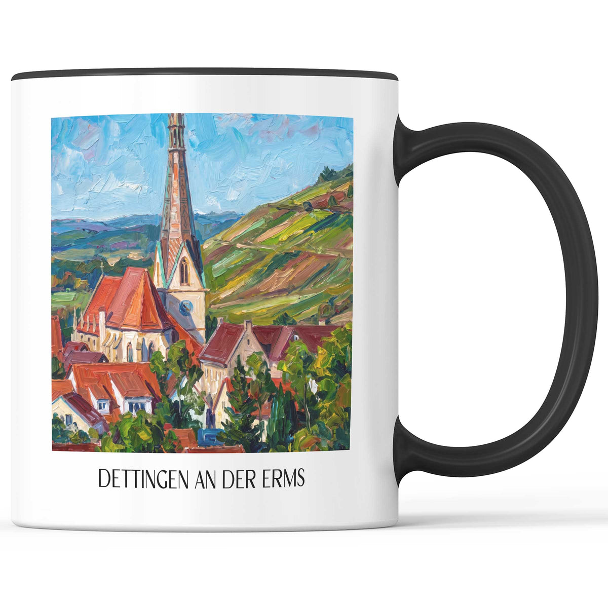 dettingen-an-der-erms-schwäbische-alb-deutschland-kaffeebecher-oil-painting-oelgemaelde