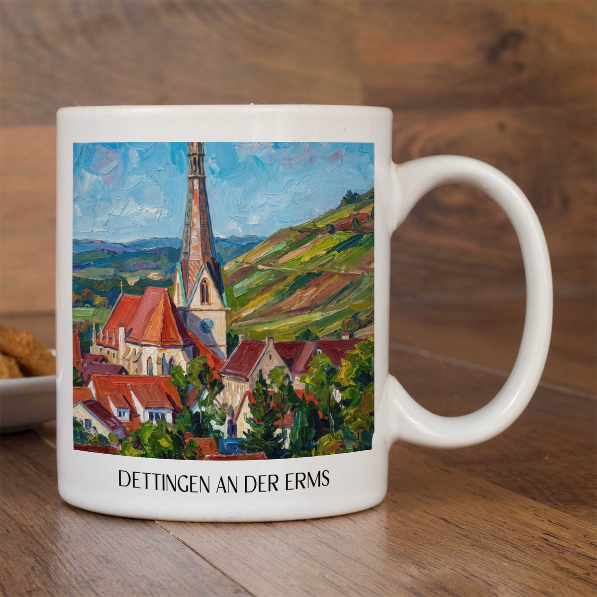 dettingen-an-der-erms-schwäbische-alb-deutschland-kaffeebecher-oil-painting-oelgemaelde