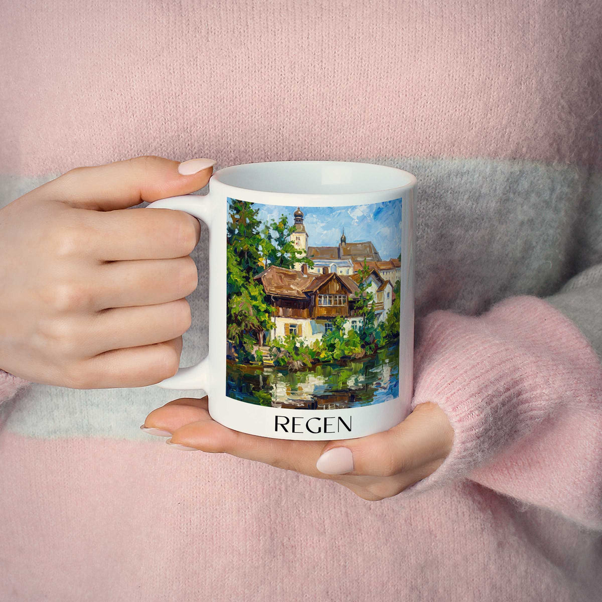 regen-bayrischer-wald-deutschland-kaffeebecher-oil-painting-oelgemaelde
