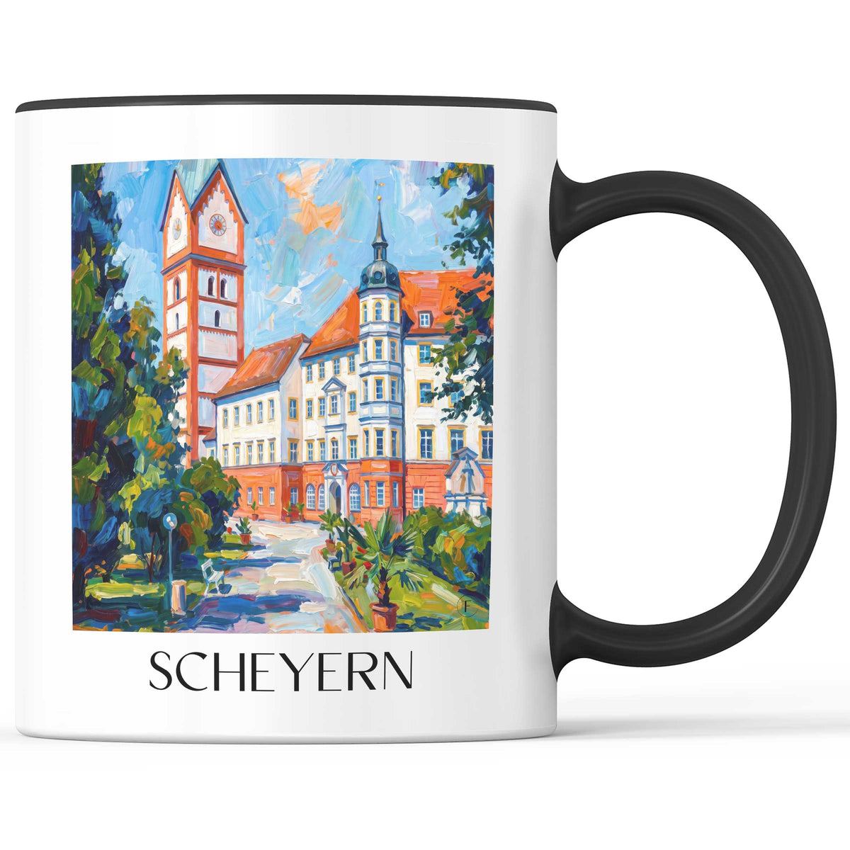 scheyern-hallertau-deutschland-kaffeebecher-oil-painting-oelgemaelde