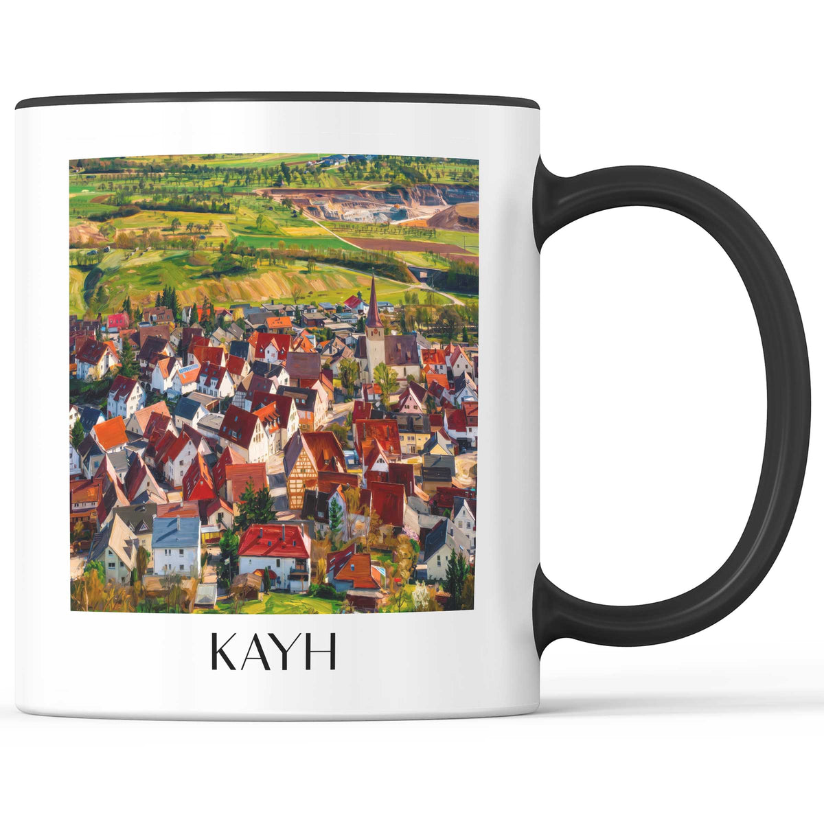 Kayh Kaffeebecher - Schönbuch - Deutschland Becher - Kaffeetasse im Ölgemälde Stil