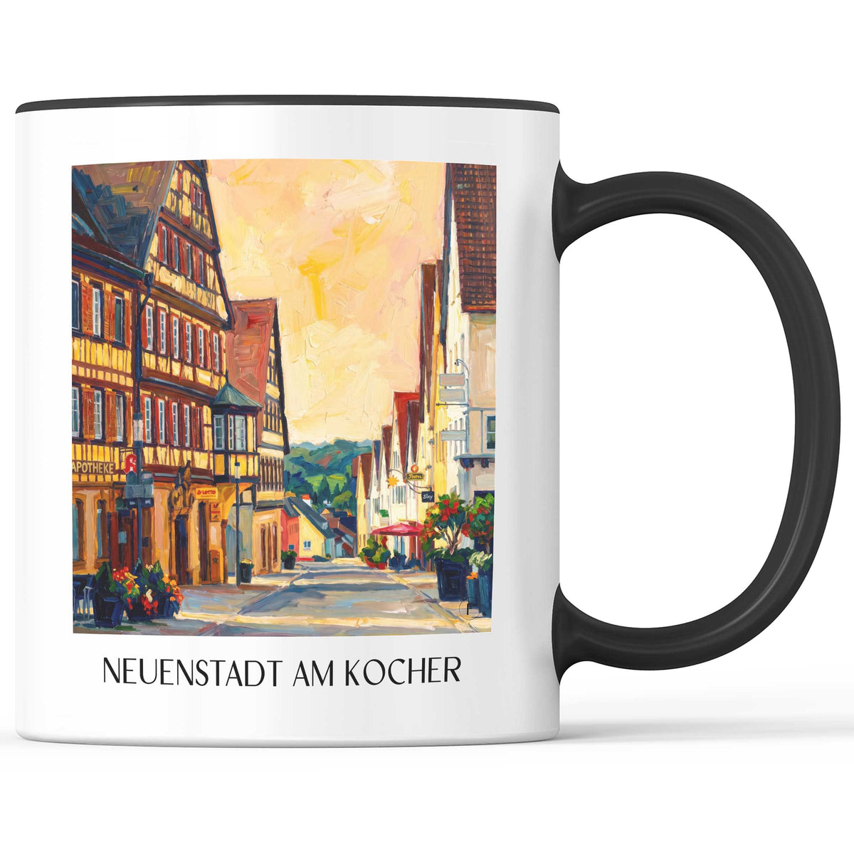 neuenstadt-am-kocher-hohenlohe-deutschland-kaffeebecher-oil-painting-oelgemaelde