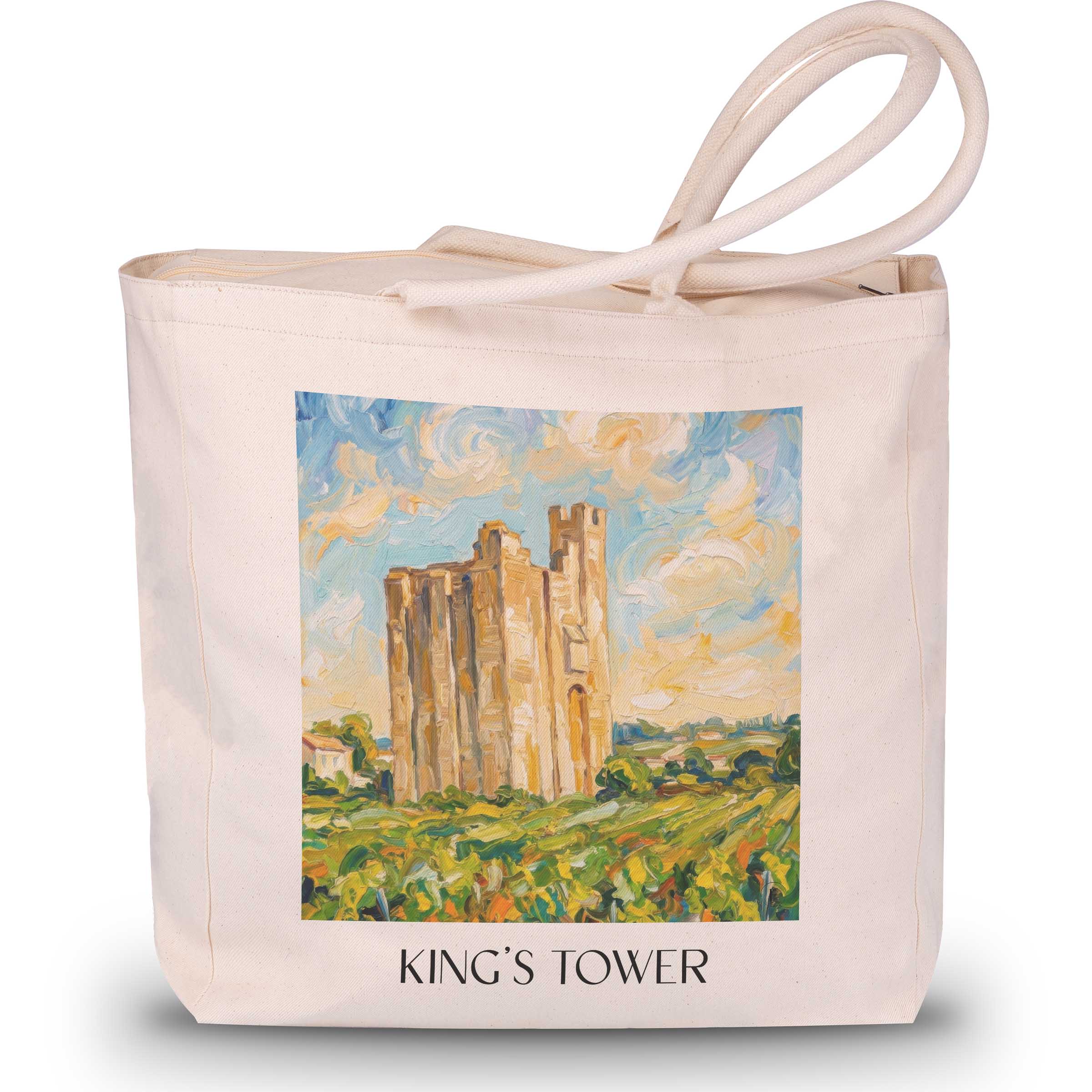 Tour du Roy Shopping Tasche - Saint-Émilion - Frankreich Tote Bag - Einkaufstasche im Ölgemälde Stil