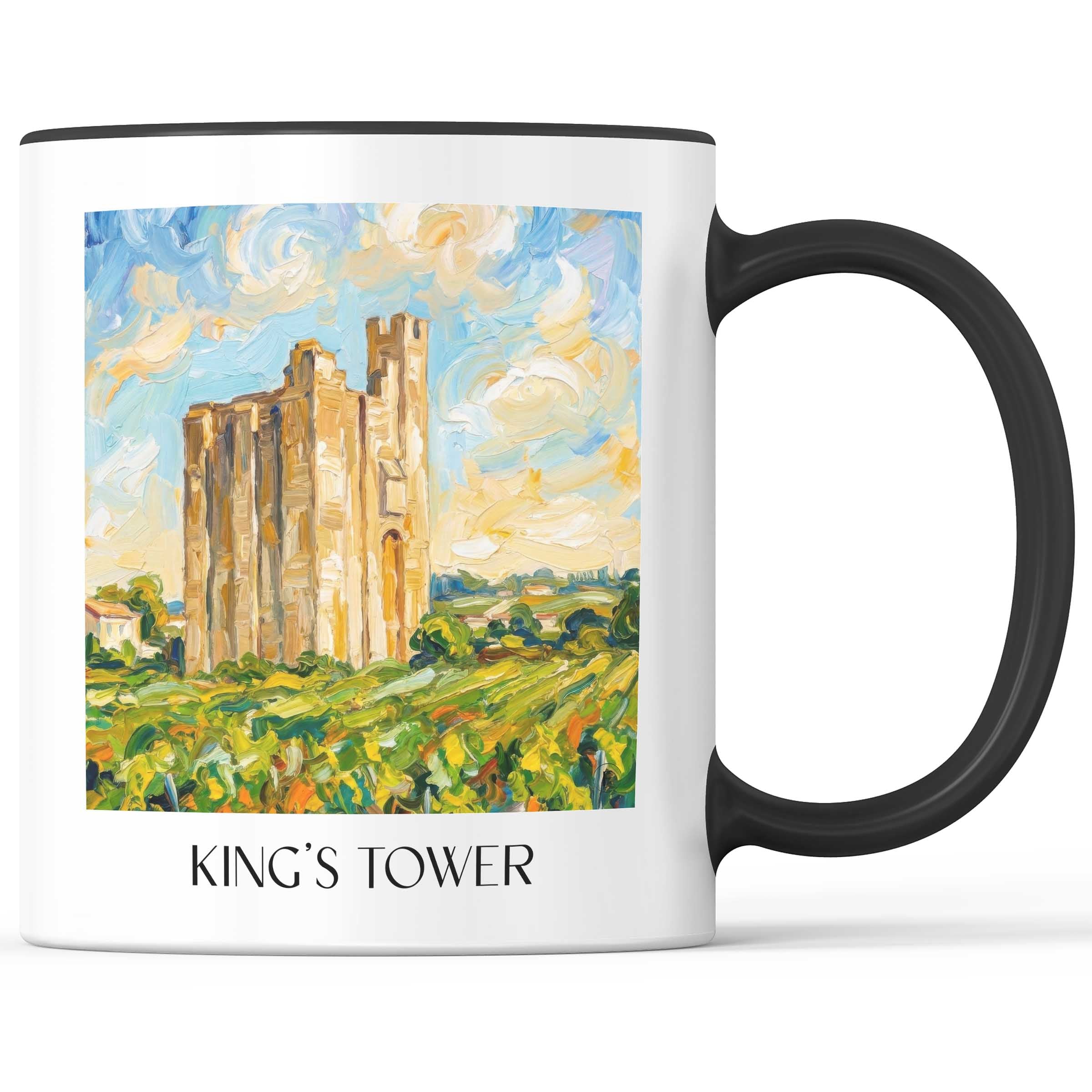 Tour du Roy Kaffeebecher - Saint-Émilion - Frankreich Becher - Kaffeetasse im Ölgemälde Stil