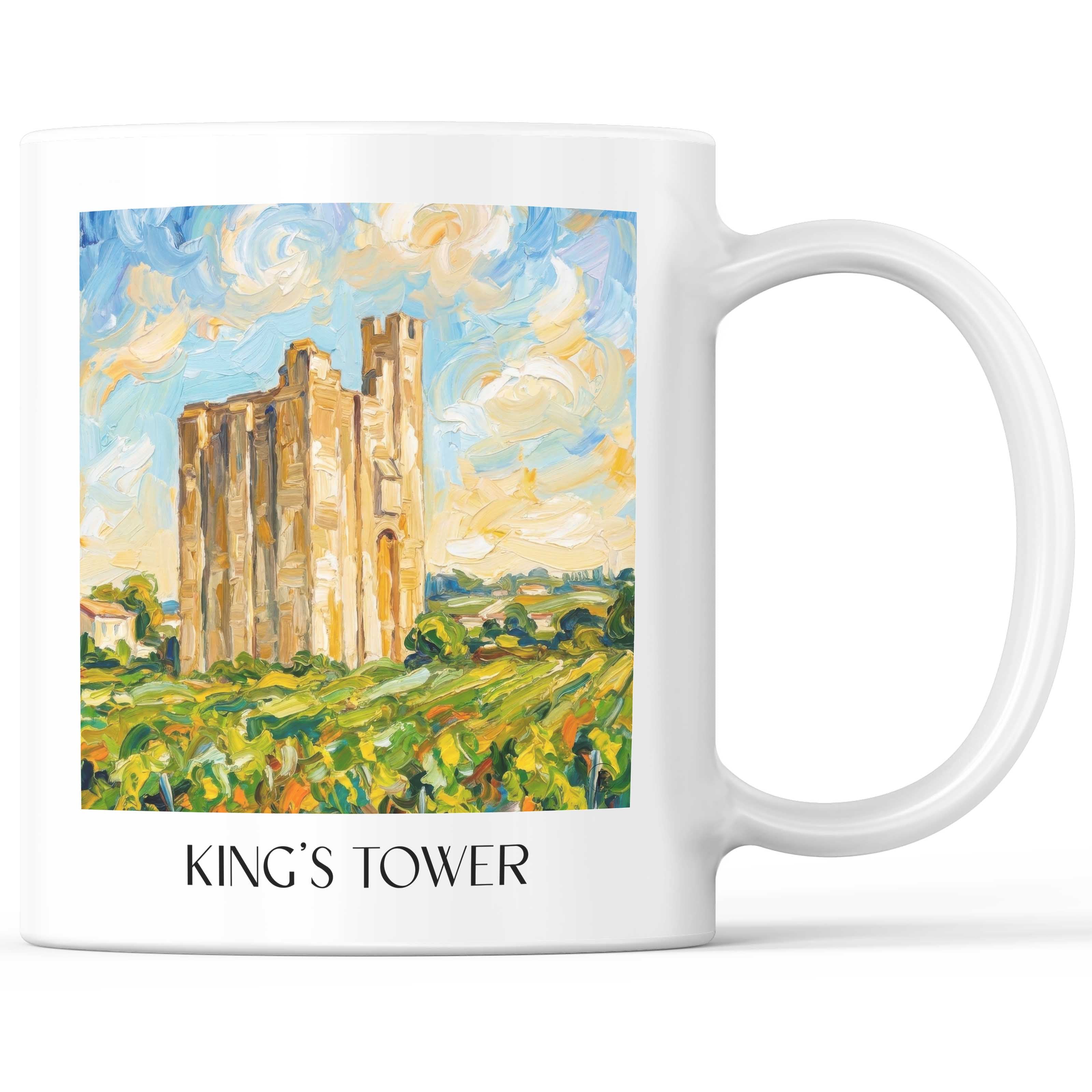 Tour du Roy Kaffeebecher - Saint-Émilion - Frankreich Becher - Kaffeetasse im Ölgemälde Stil