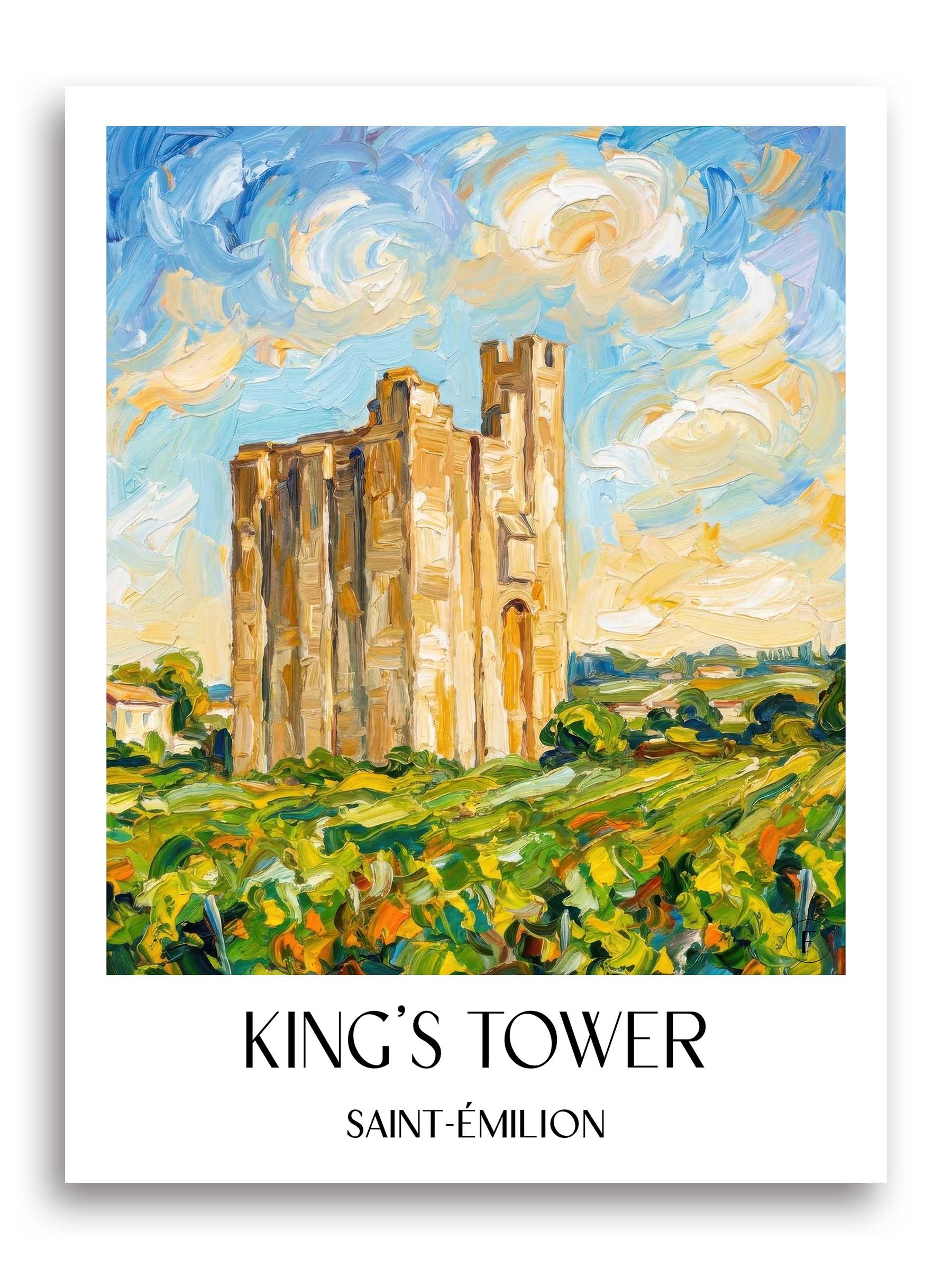 Tour du Roy Poster - Saint-Émilion - Frankreich Kunstdruck - Ölgemälde von A4 bis A1
