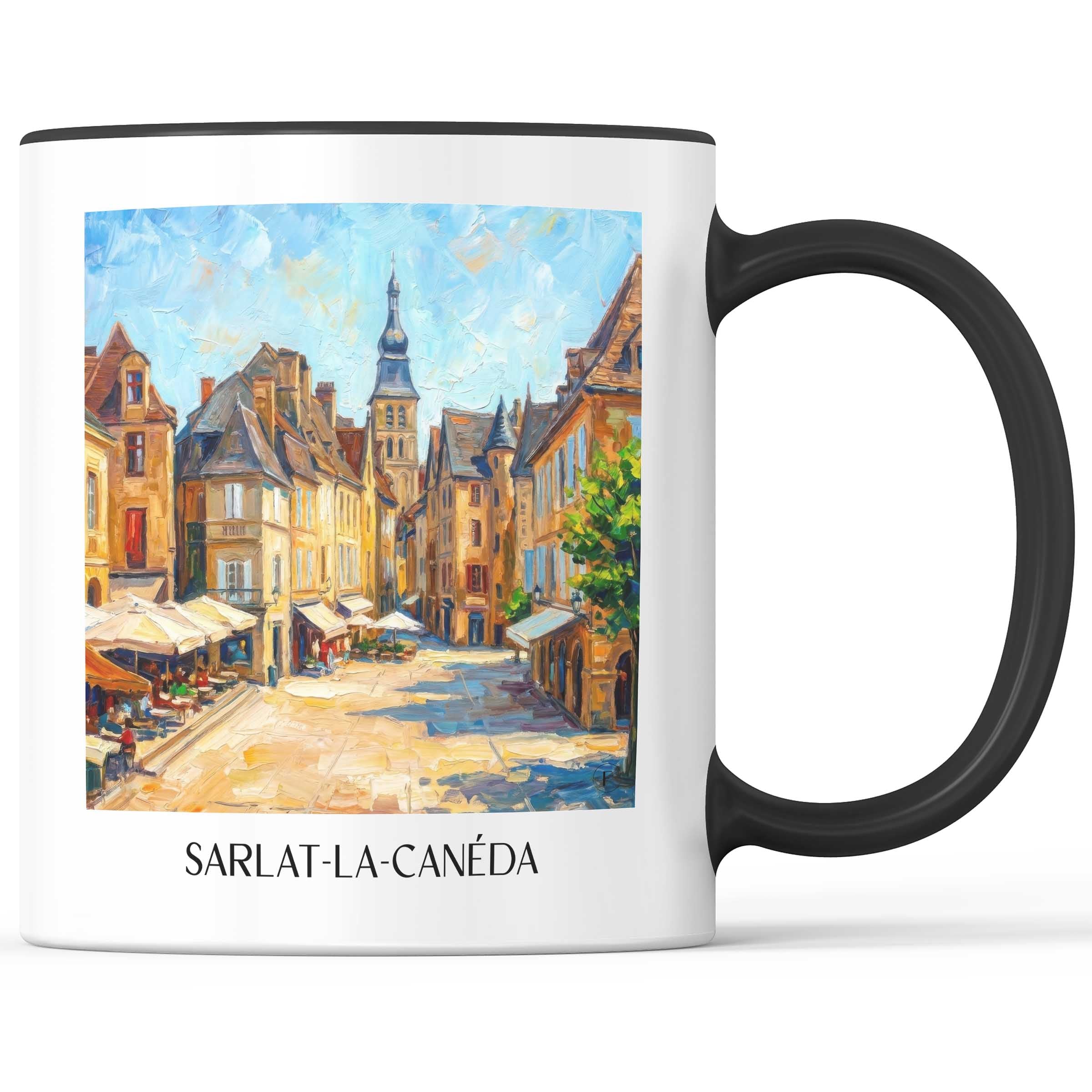 sarlat-la-canéda-périgord-noir-frankreich-kaffeebecher-oil-painting-oelgemaelde