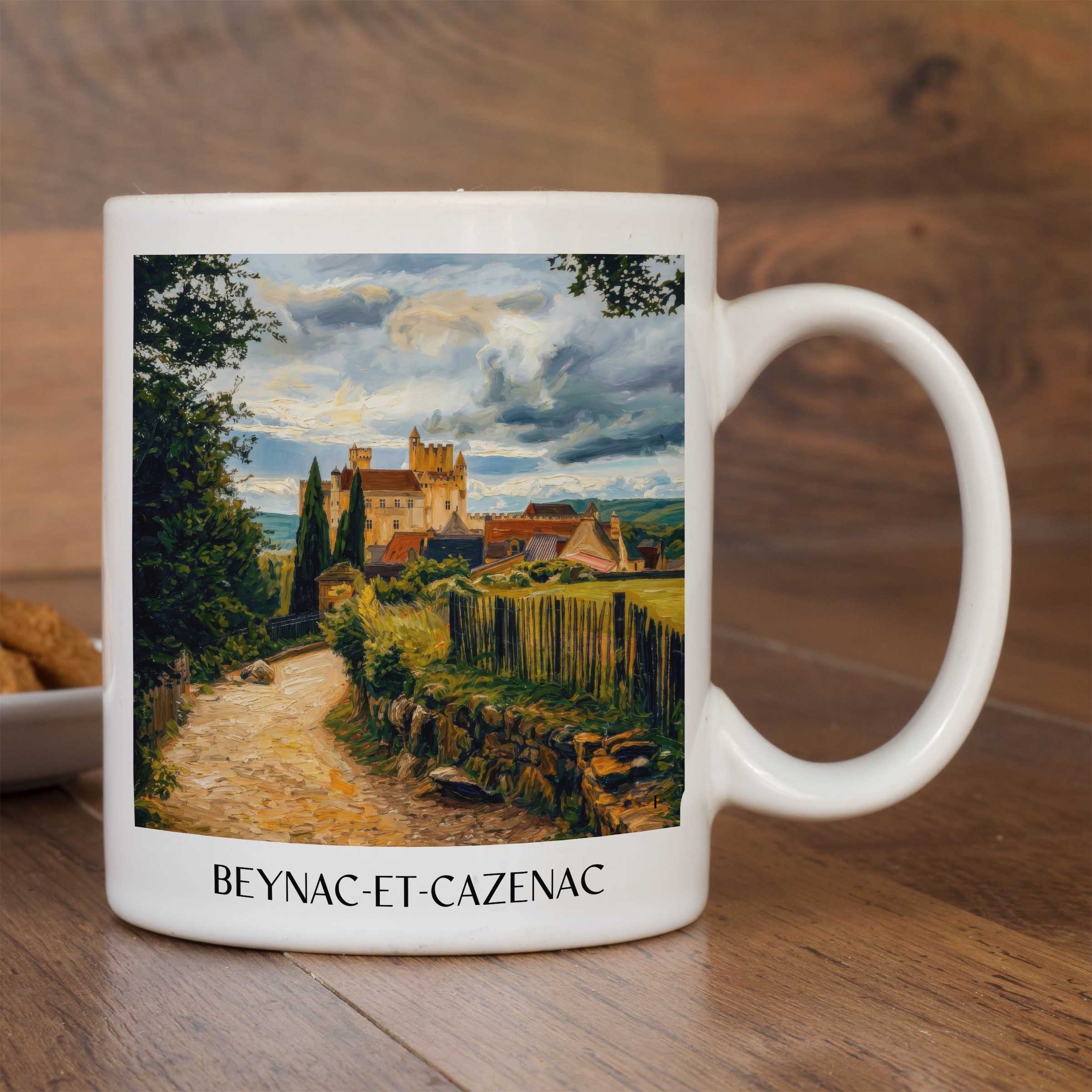 beynac-et-cazenac-périgord-noir-frankreich-kaffeebecher-oil-painting-oelgemaelde