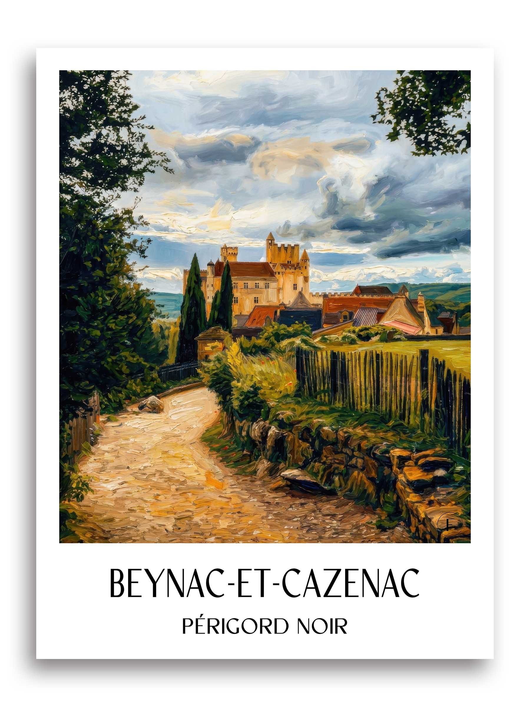 beynac-et-cazenac-périgord-noir-frankreich-poster-oil-painting-oelgemaelde