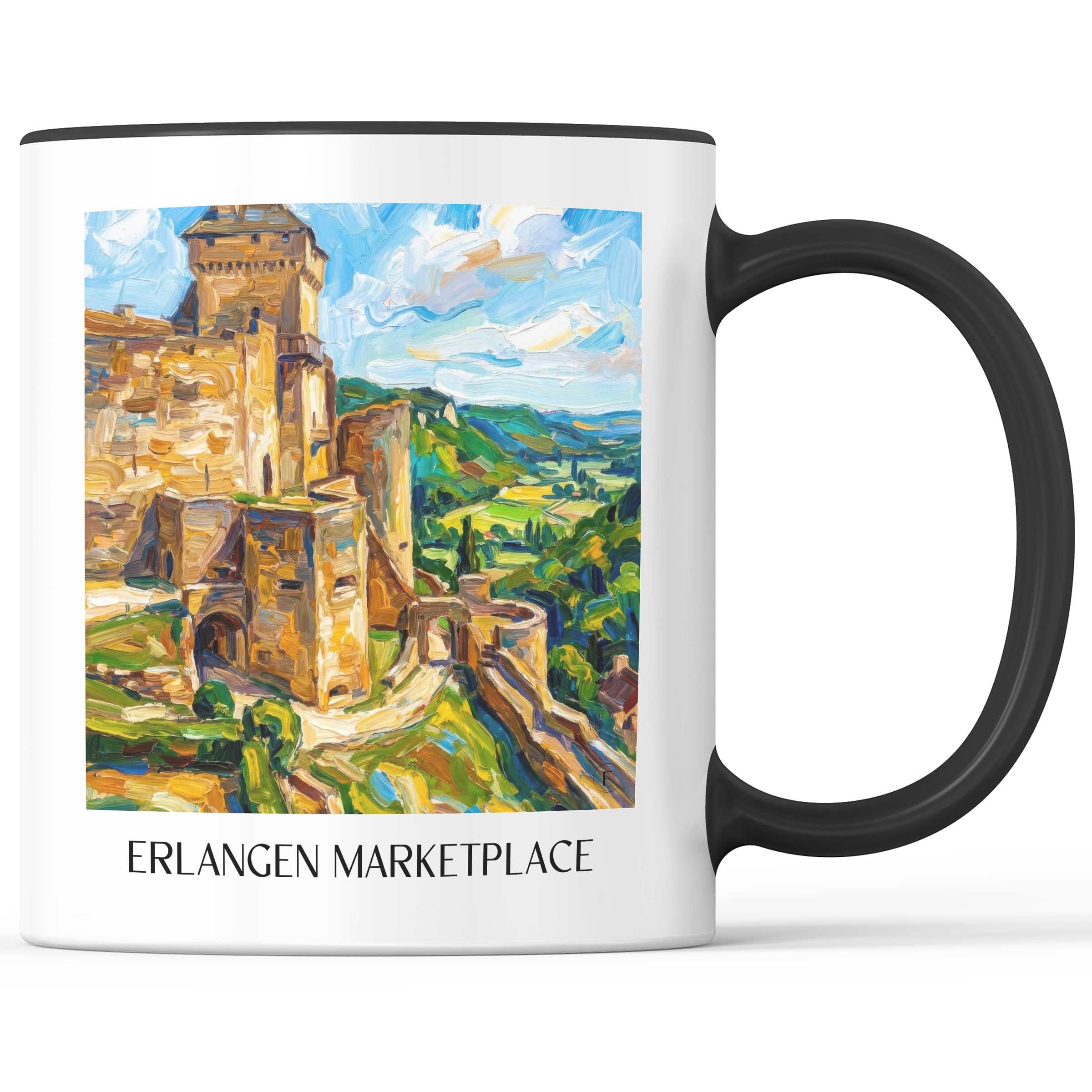 Château de Castelnaud Kaffeebecher - Vallée de la Dordogne - Frankreich Becher - Kaffeetasse im Ölgemälde Stil