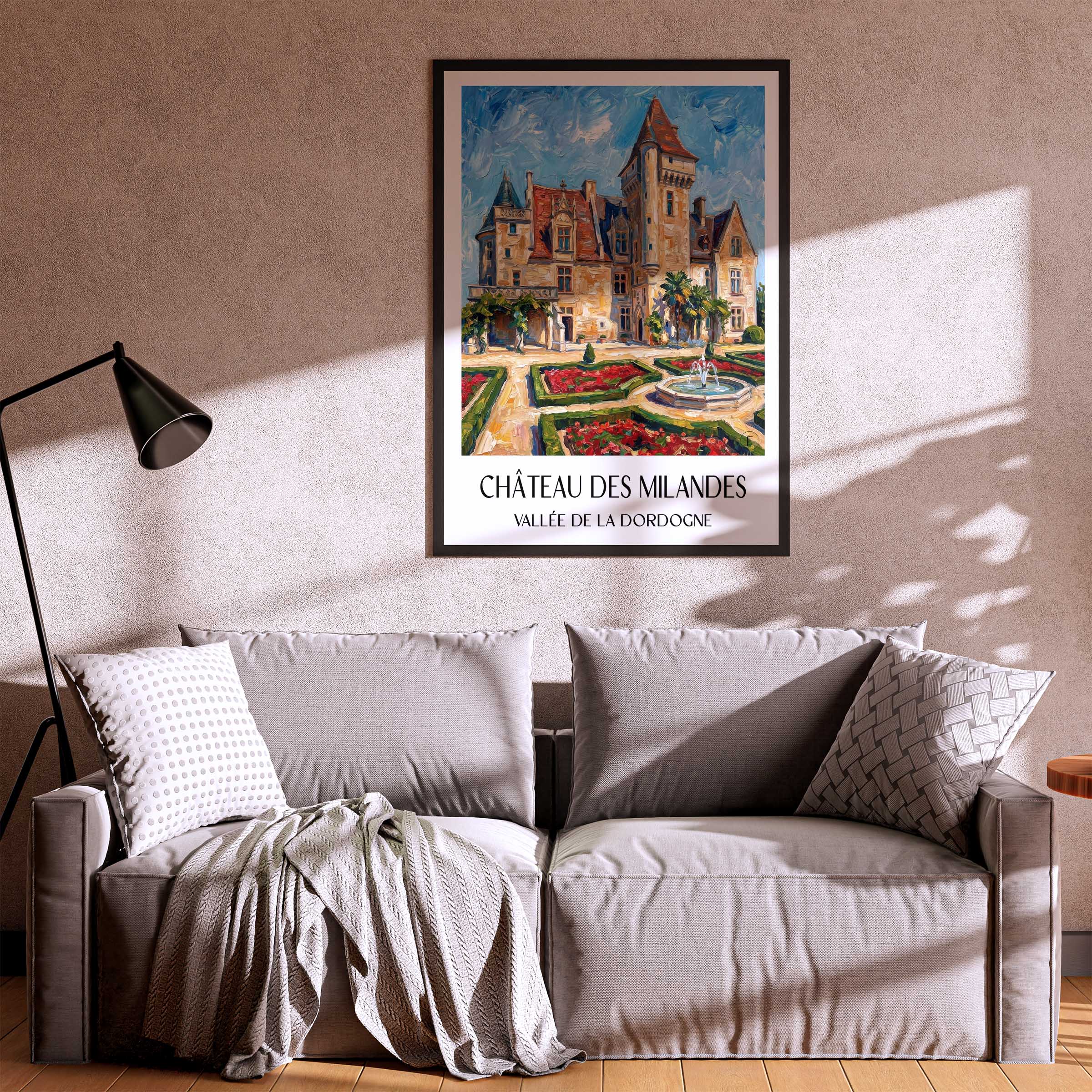 château-des-milandes-vallée-de-la-dordogne-frankreich-poster-oil-painting-oelgemaelde