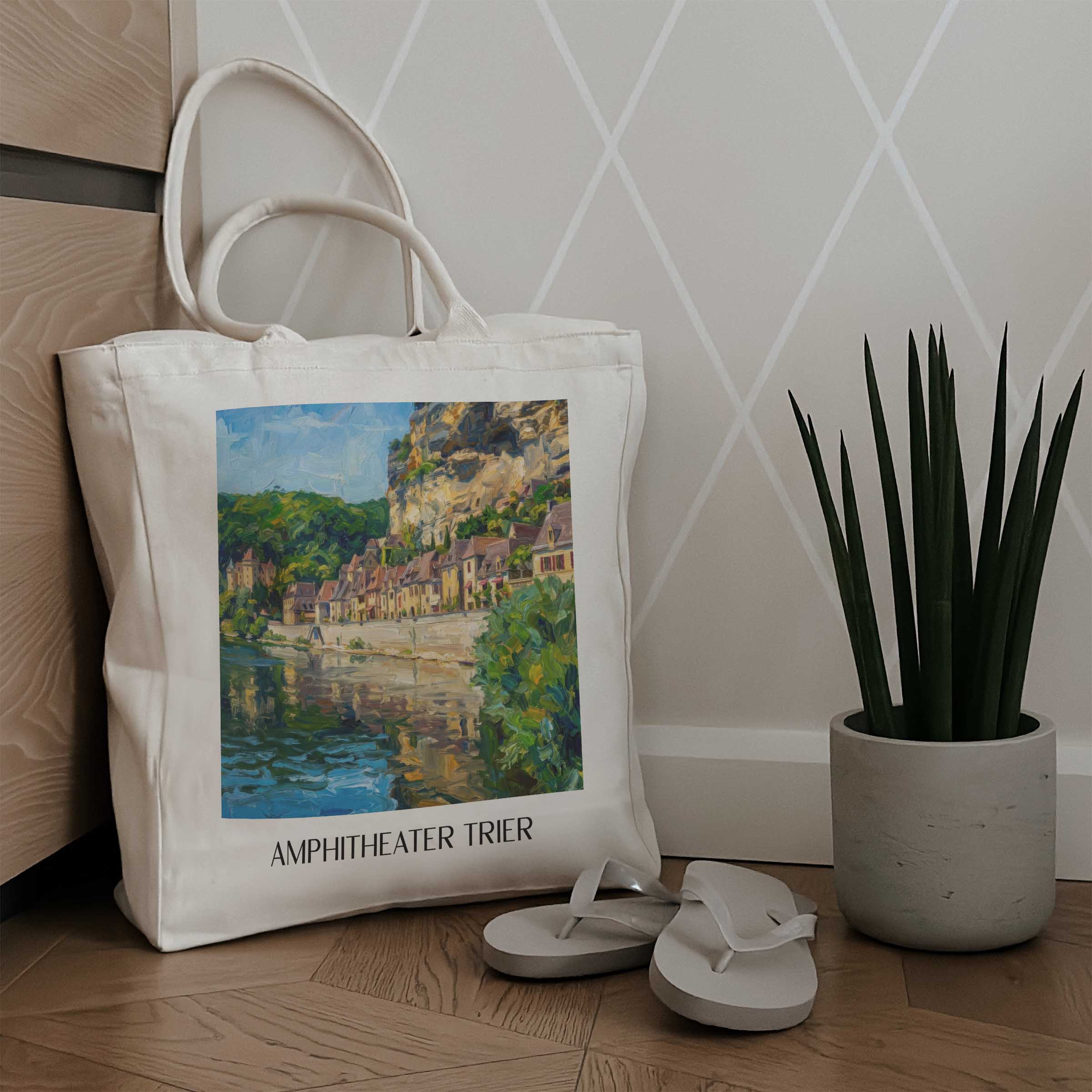 la-roque-gageac-vallée-de-la-dordogne-frankreich-einkaufstasche-oil-painting-oelgemaelde