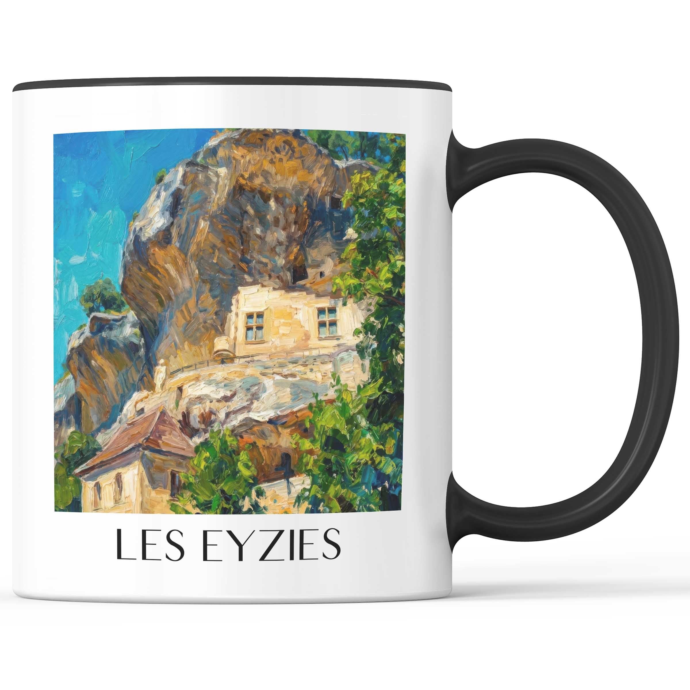 les-eyzies-vallée-de-la-vézère-frankreich-kaffeebecher-oil-painting-oelgemaelde