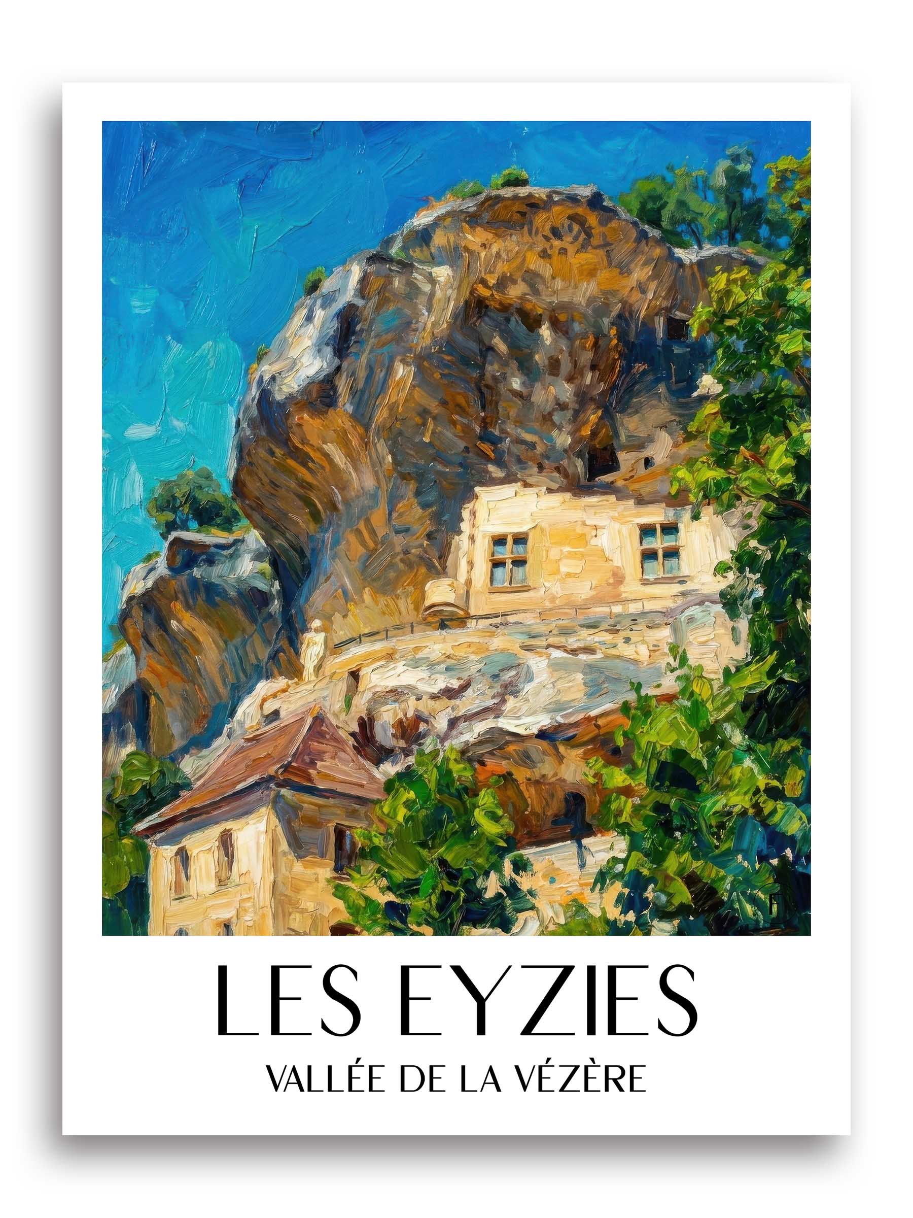les-eyzies-vallée-de-la-vézère-frankreich-poster-oil-painting-oelgemaelde