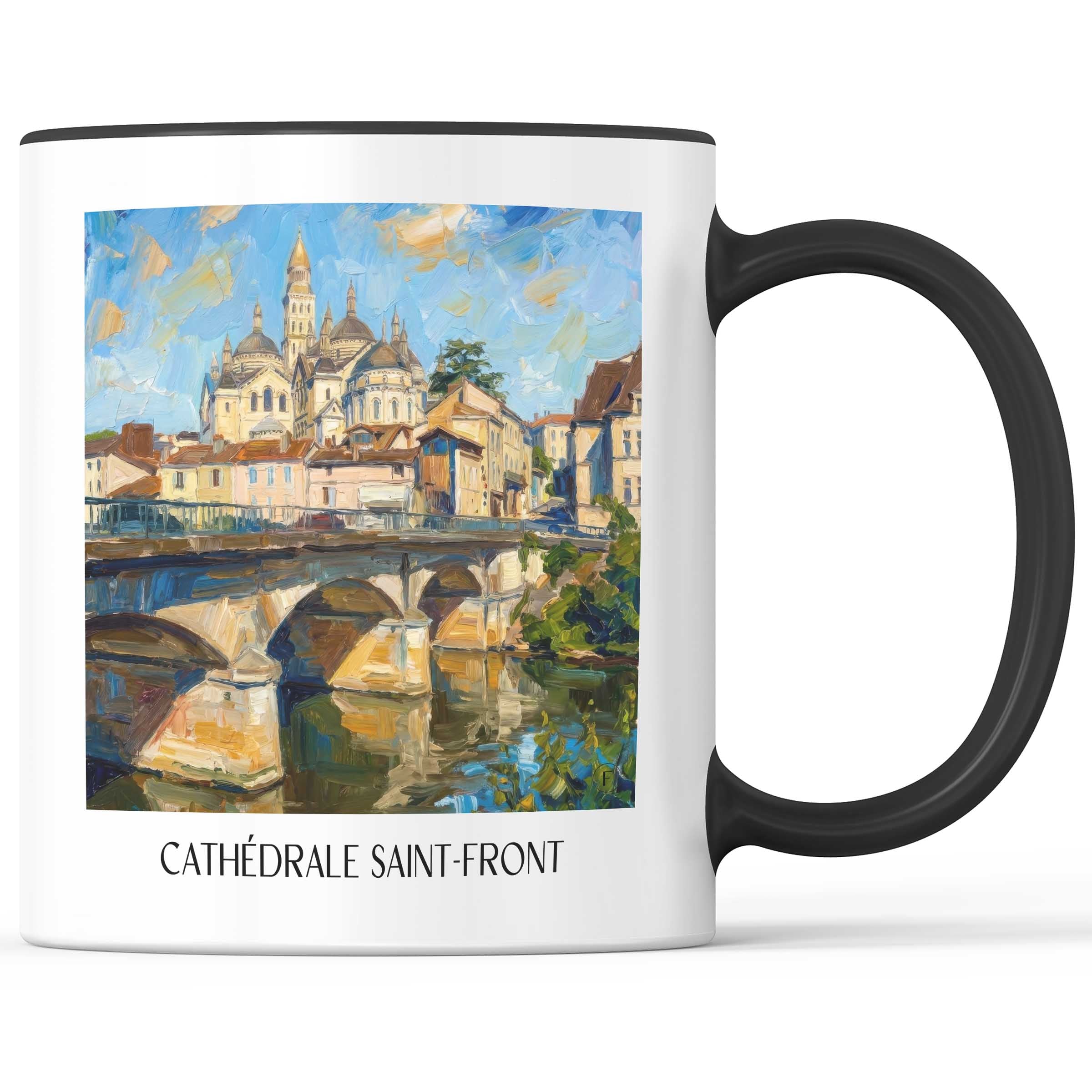 cathédrale-saint-front-périgueux-frankreich-kaffeebecher-oil-painting-oelgemaelde