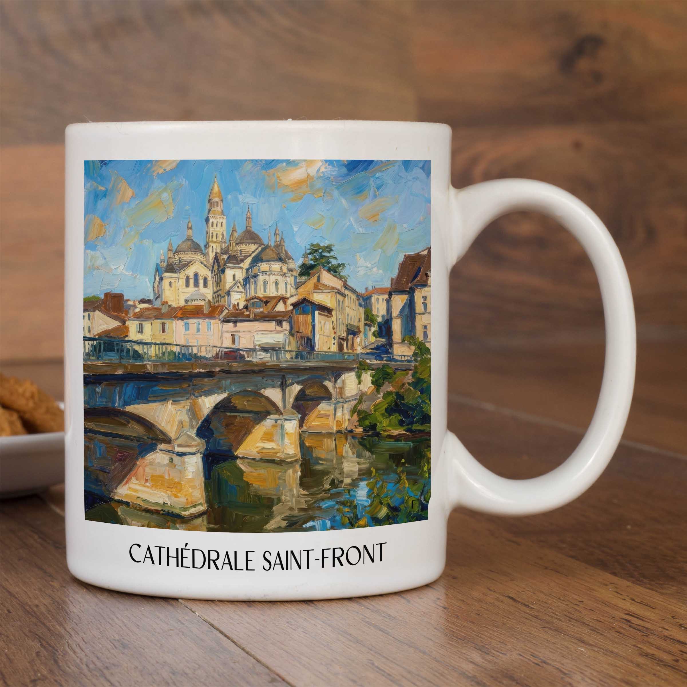 cathédrale-saint-front-périgueux-frankreich-kaffeebecher-oil-painting-oelgemaelde