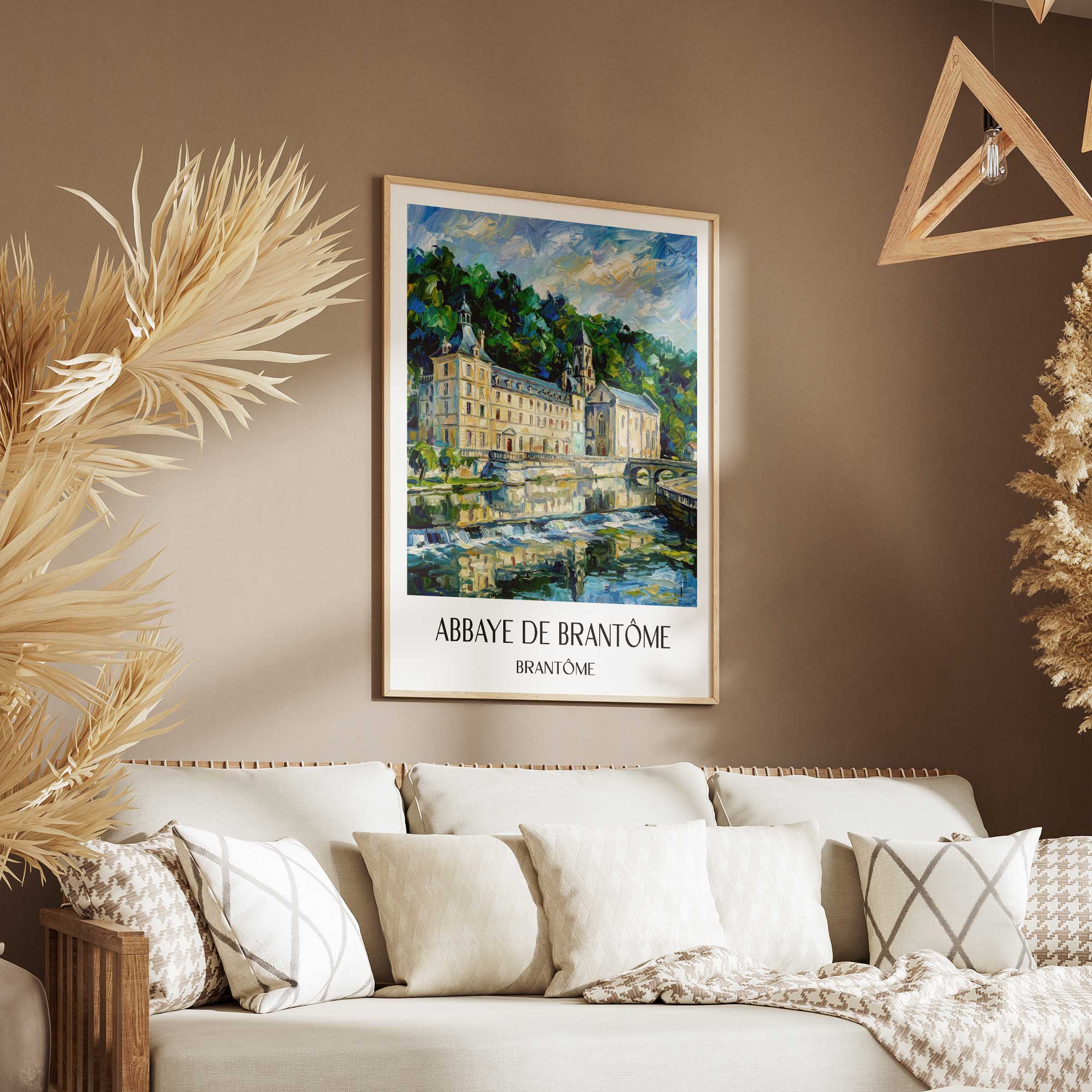abbaye-de-brantôme-brantôme-frankreich-poster-oil-painting-oelgemaelde