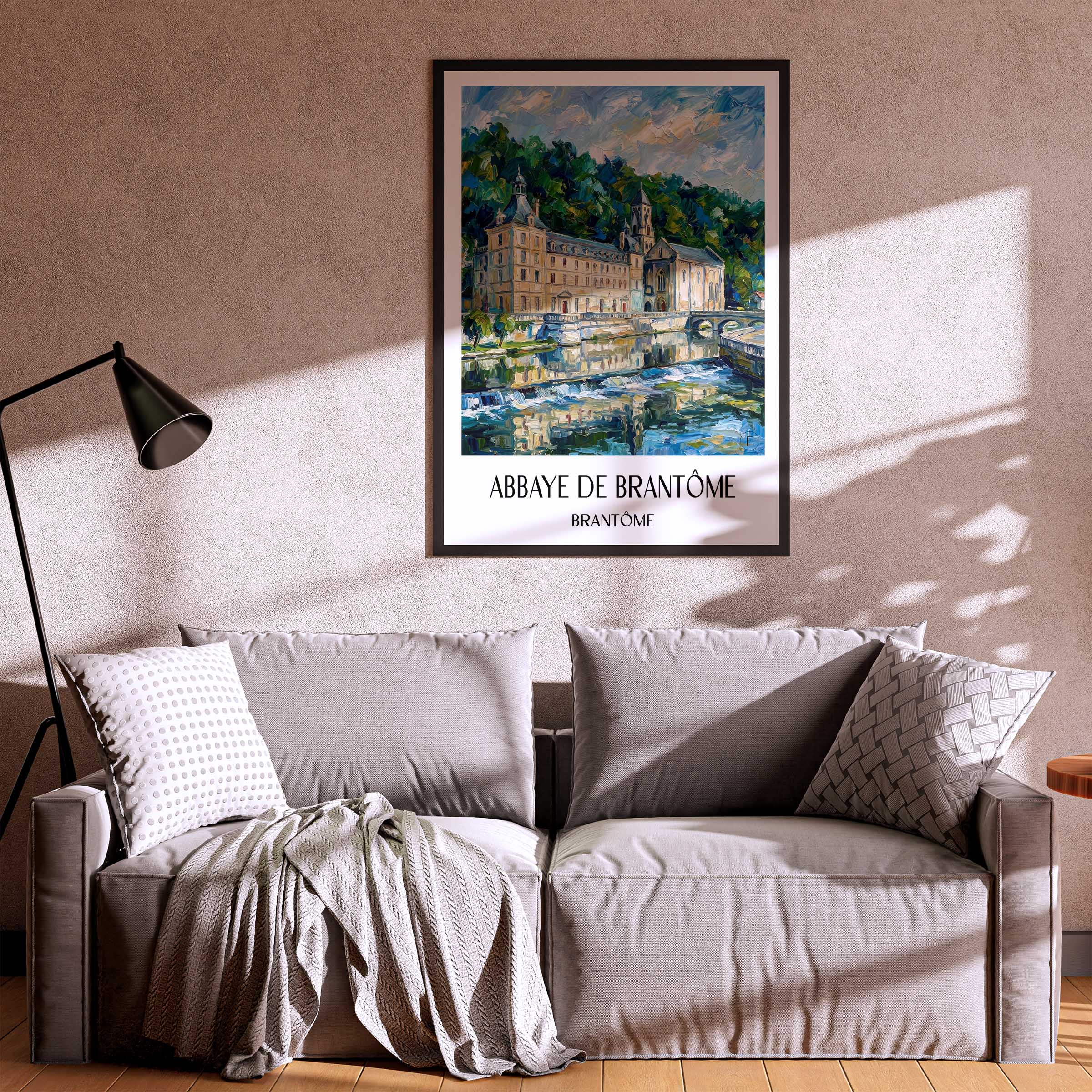 abbaye-de-brantôme-brantôme-frankreich-poster-oil-painting-oelgemaelde
