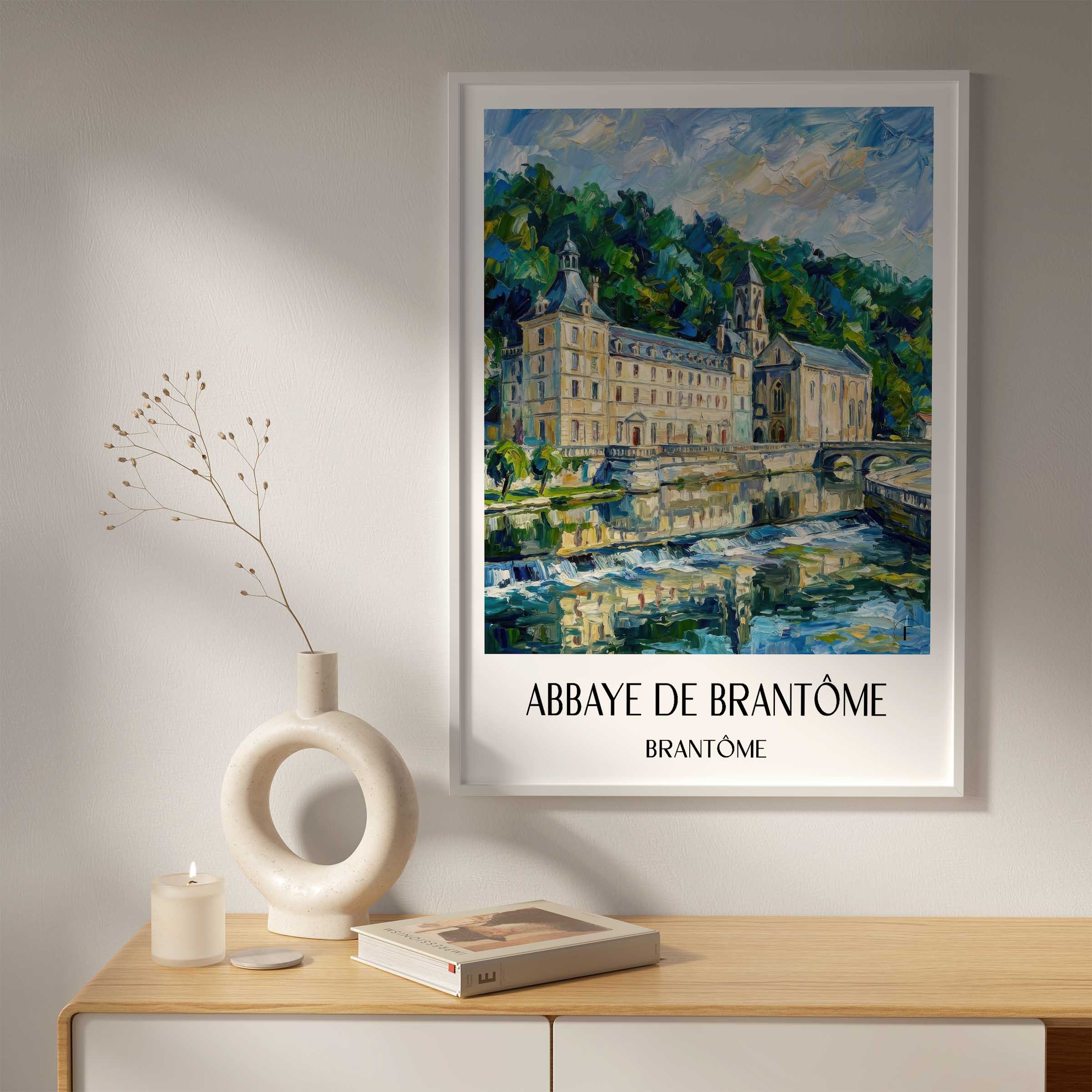 abbaye-de-brantôme-brantôme-frankreich-poster-oil-painting-oelgemaelde