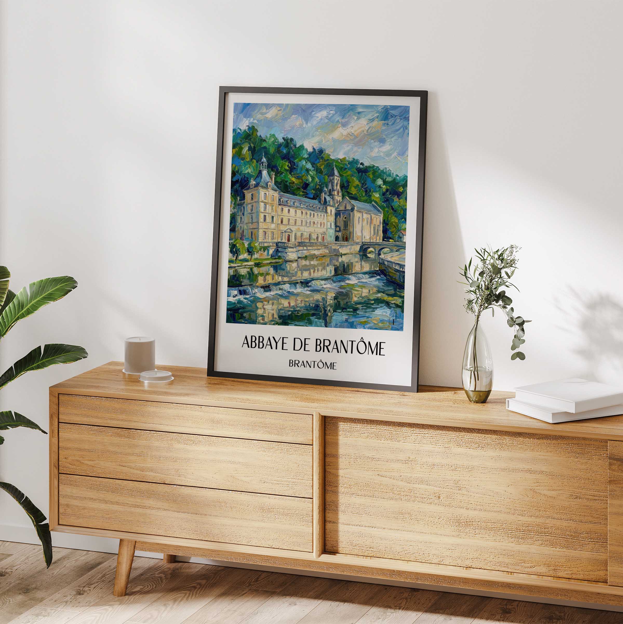 abbaye-de-brantôme-brantôme-frankreich-poster-oil-painting-oelgemaelde