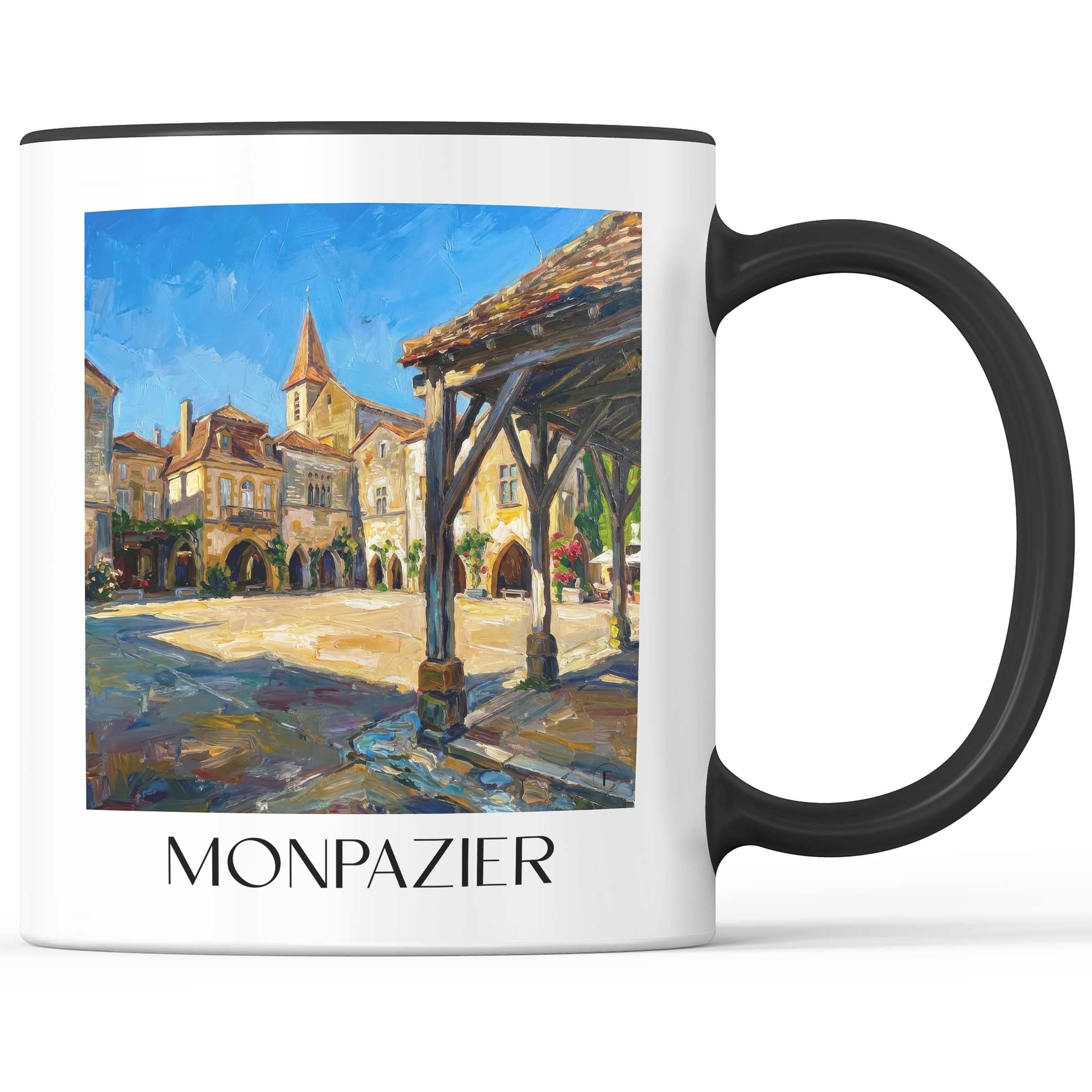 monpazier-périgord-pourpre-frankreich-kaffeebecher-oil-painting-oelgemaelde