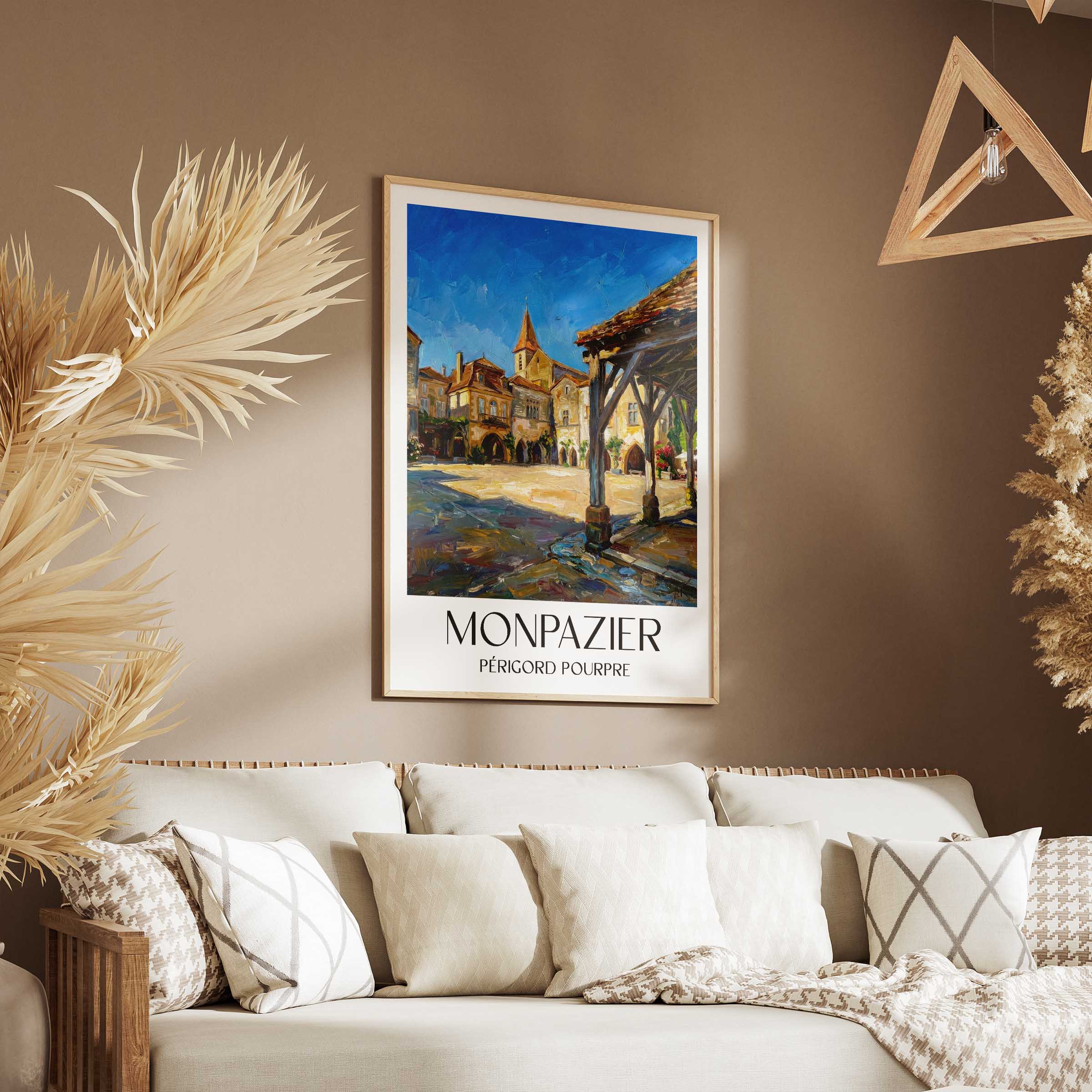monpazier-périgord-pourpre-frankreich-poster-oil-painting-oelgemaelde