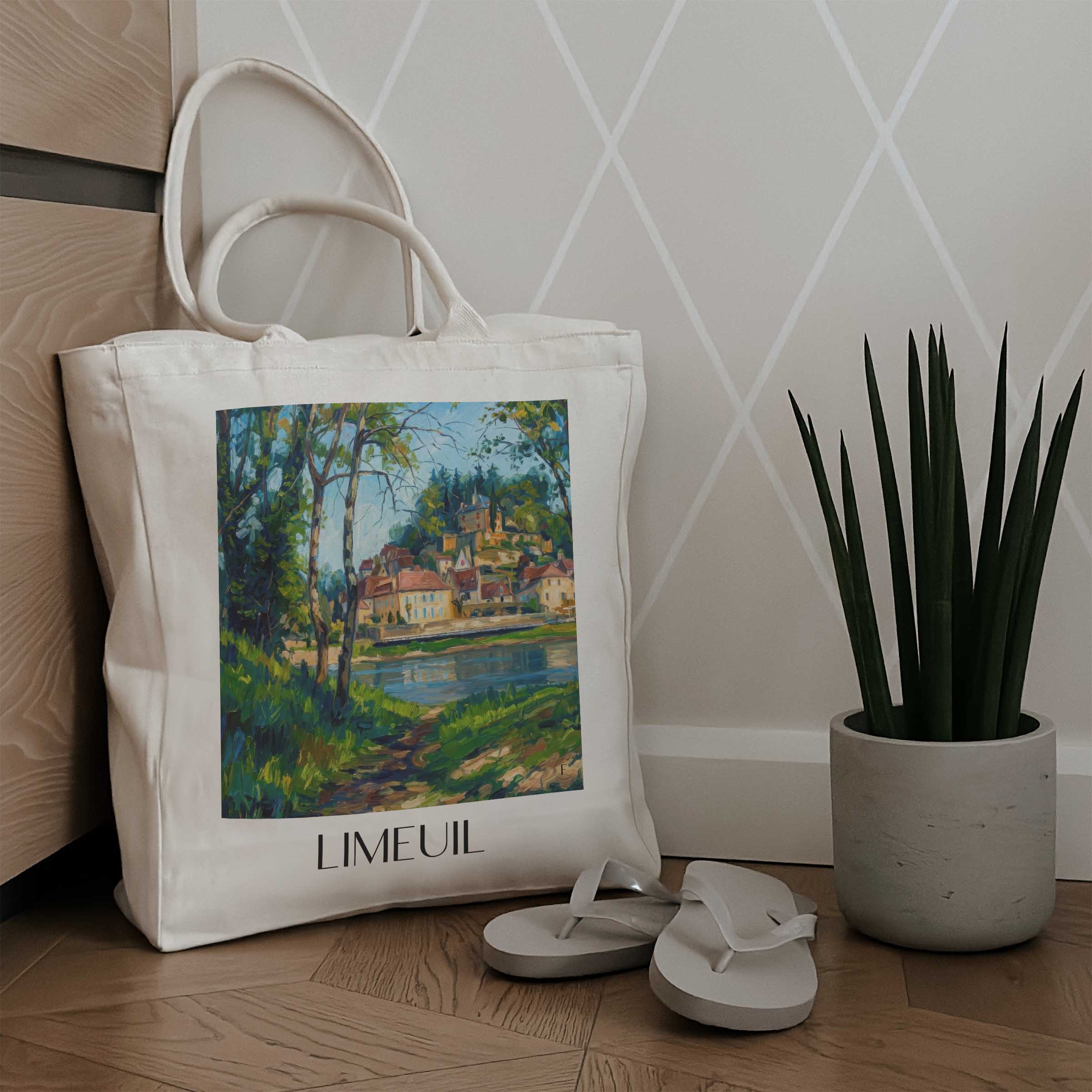 limeuil-vallée-de-la-dordogne-frankreich-einkaufstasche-oil-painting-oelgemaelde