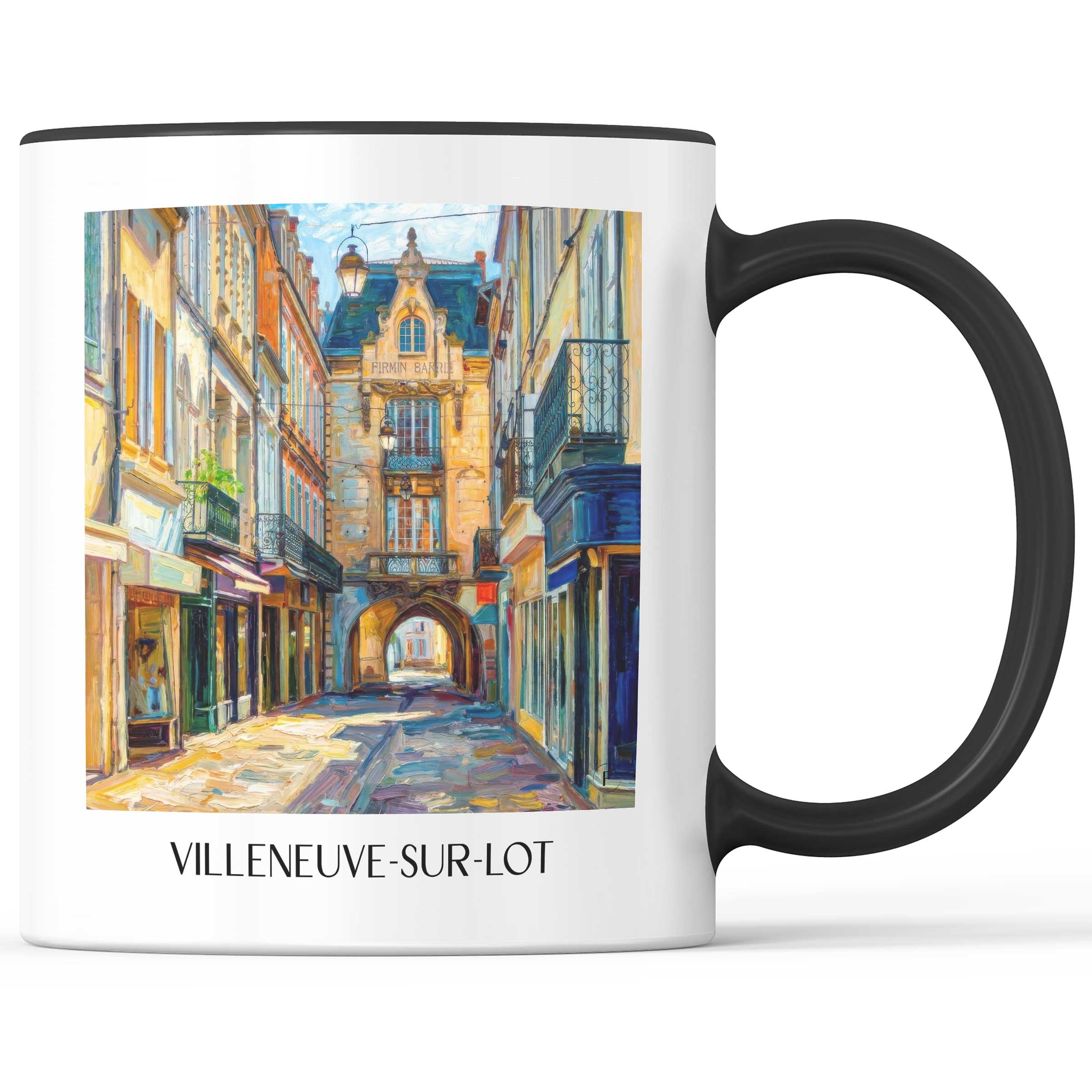 villeneuve-sur-lot-vallée-du-lot-frankreich-kaffeebecher-oil-painting-oelgemaelde