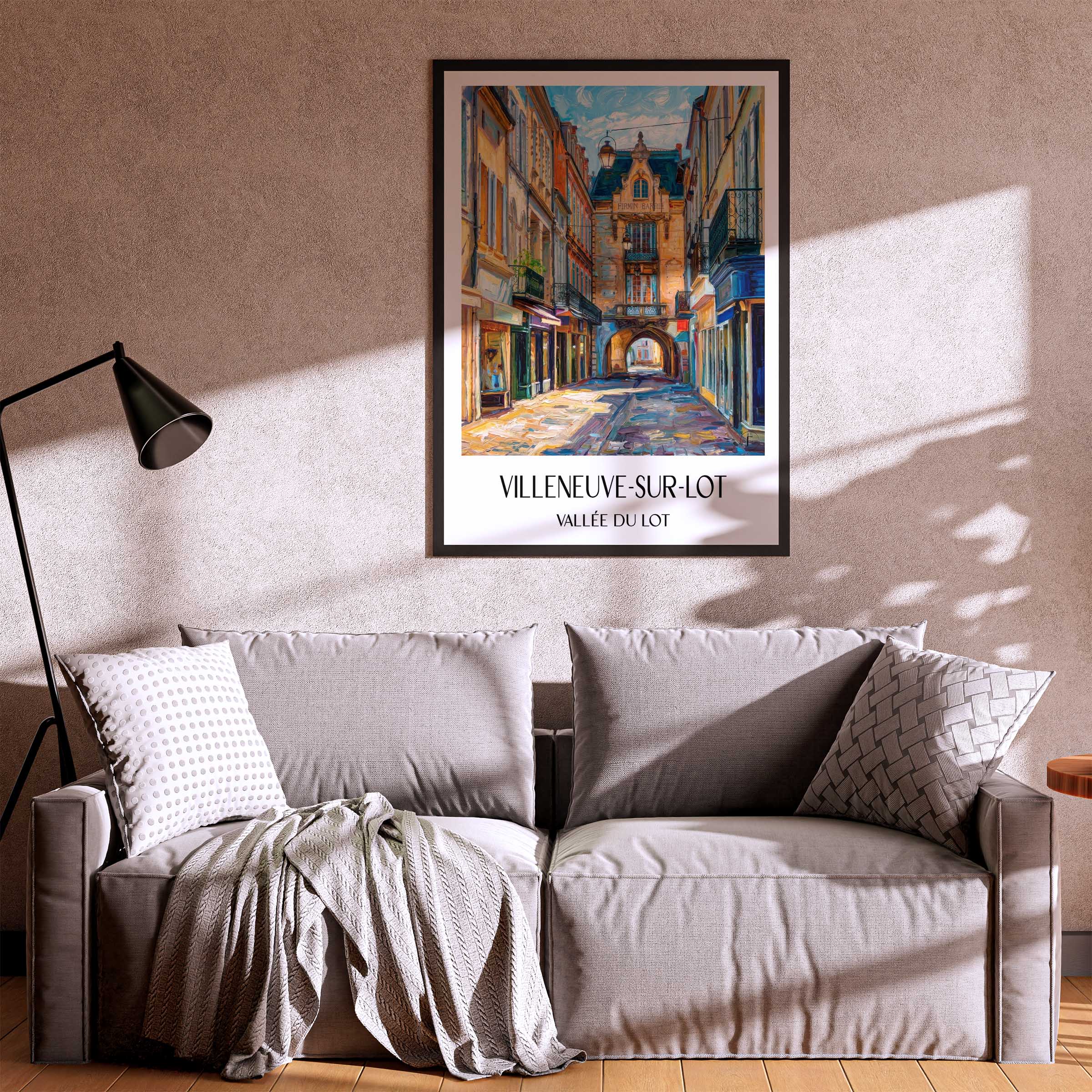 villeneuve-sur-lot-vallée-du-lot-frankreich-poster-oil-painting-oelgemaelde