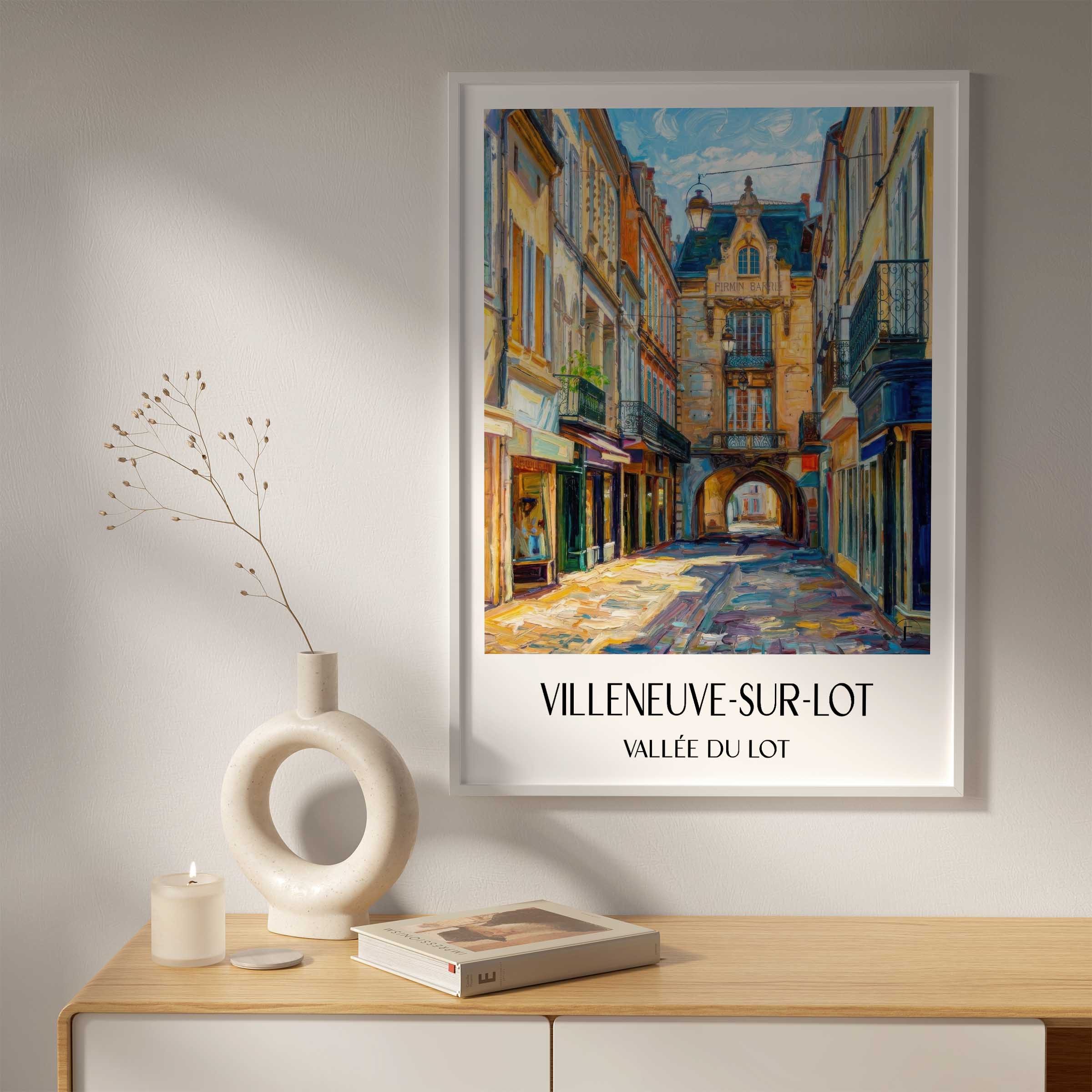 villeneuve-sur-lot-vallée-du-lot-frankreich-poster-oil-painting-oelgemaelde