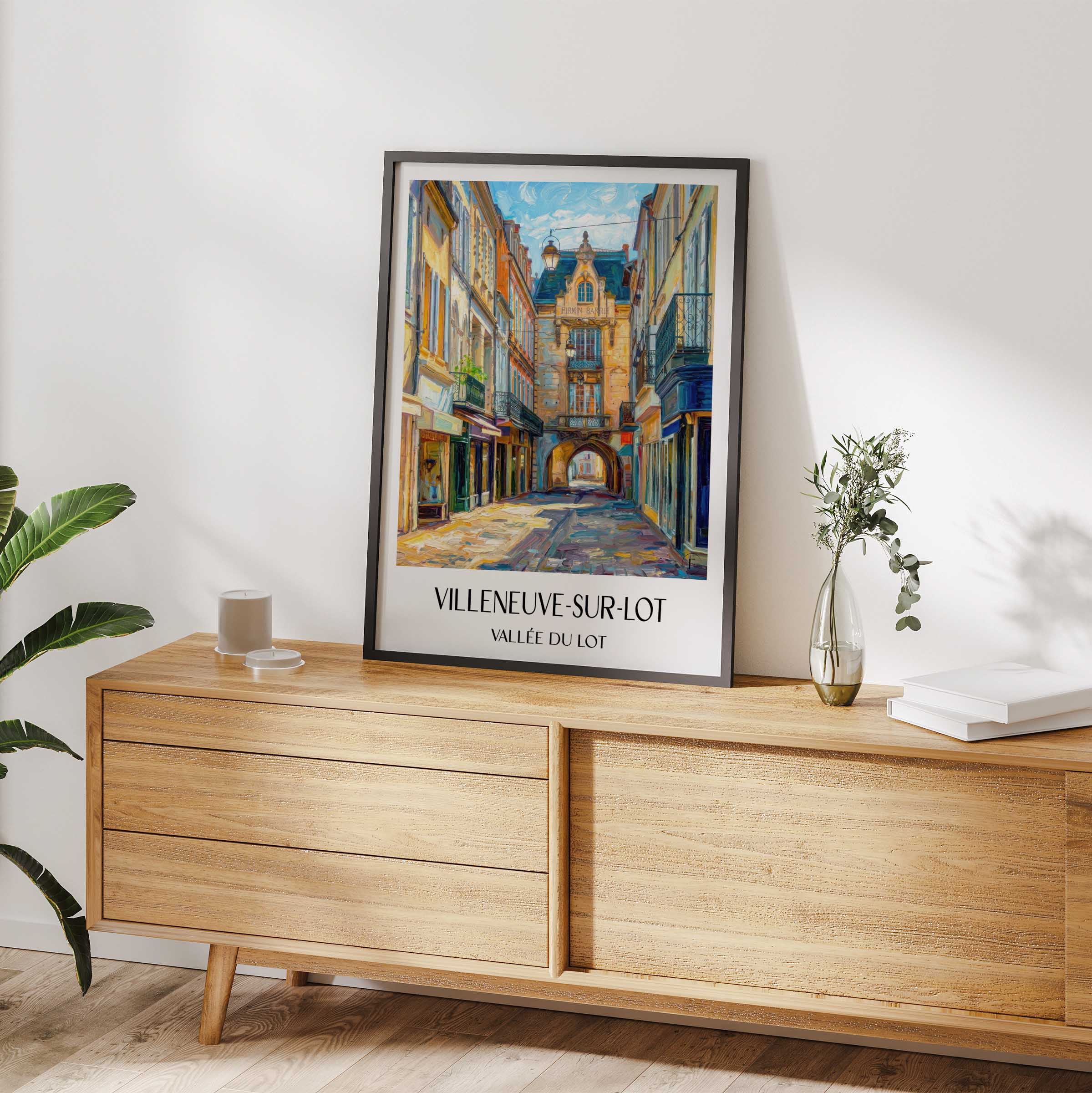 villeneuve-sur-lot-vallée-du-lot-frankreich-poster-oil-painting-oelgemaelde